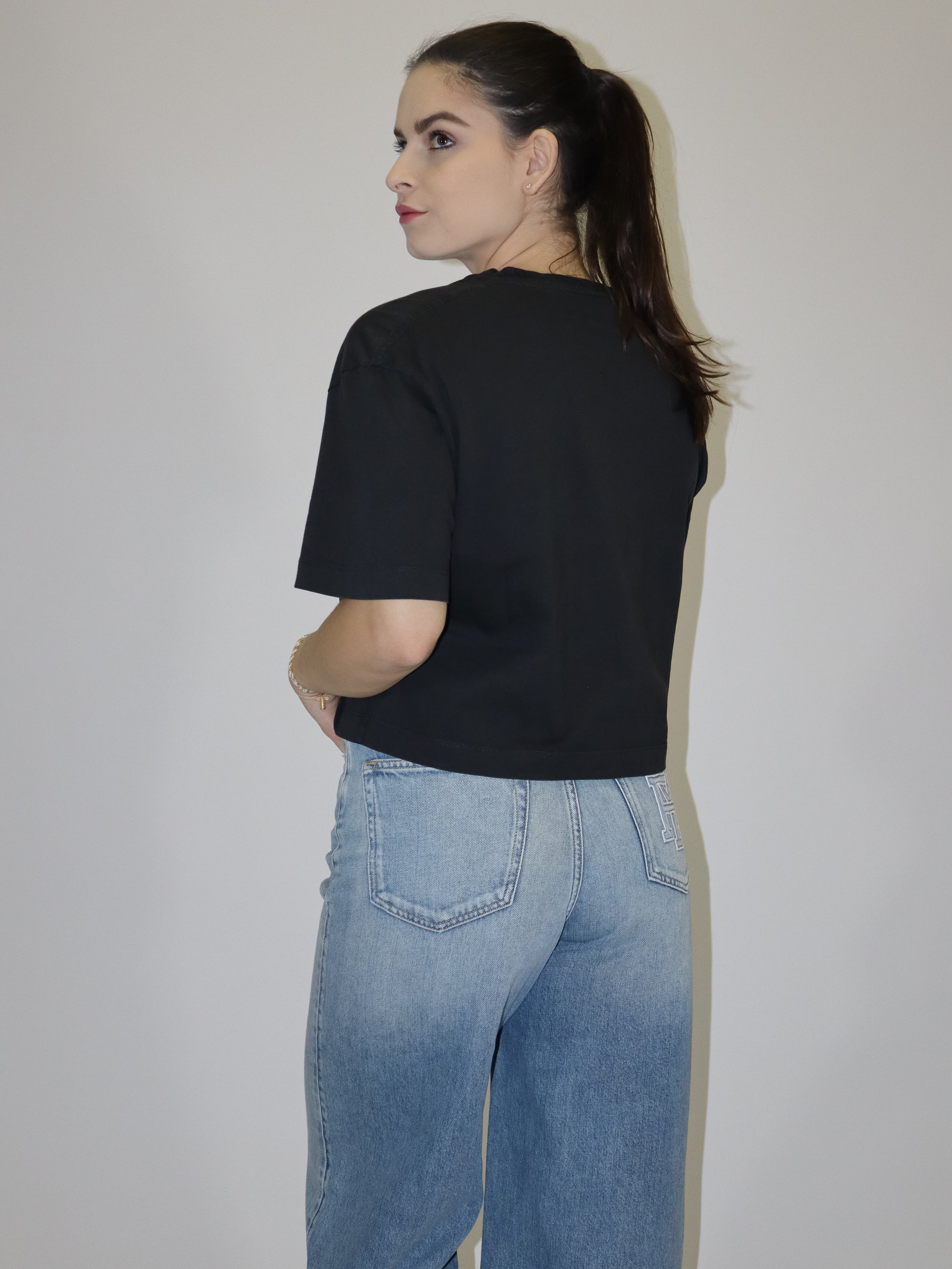 REPLAY DÁMSKÉ ZKRÁCENÉ TRIČKO S VÝRAZNÝM LOGEM