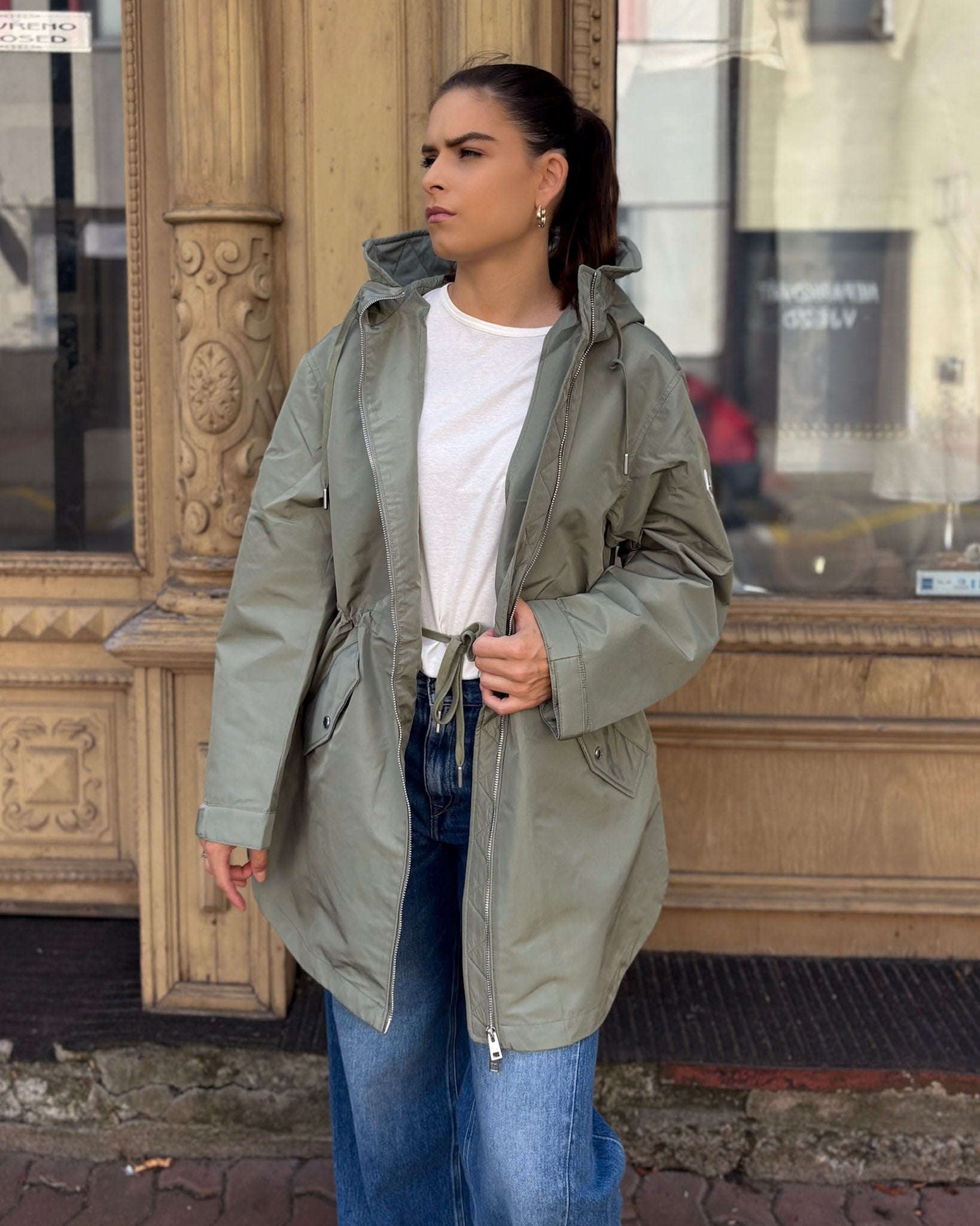 REPLAY DÁMSKA POHODLNÁ BUNDA S KAPÚCIOU 