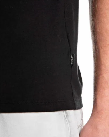 REPLAY PÁNSKÉ BAVLNĚNÉ TRIČKO S POTISKEM