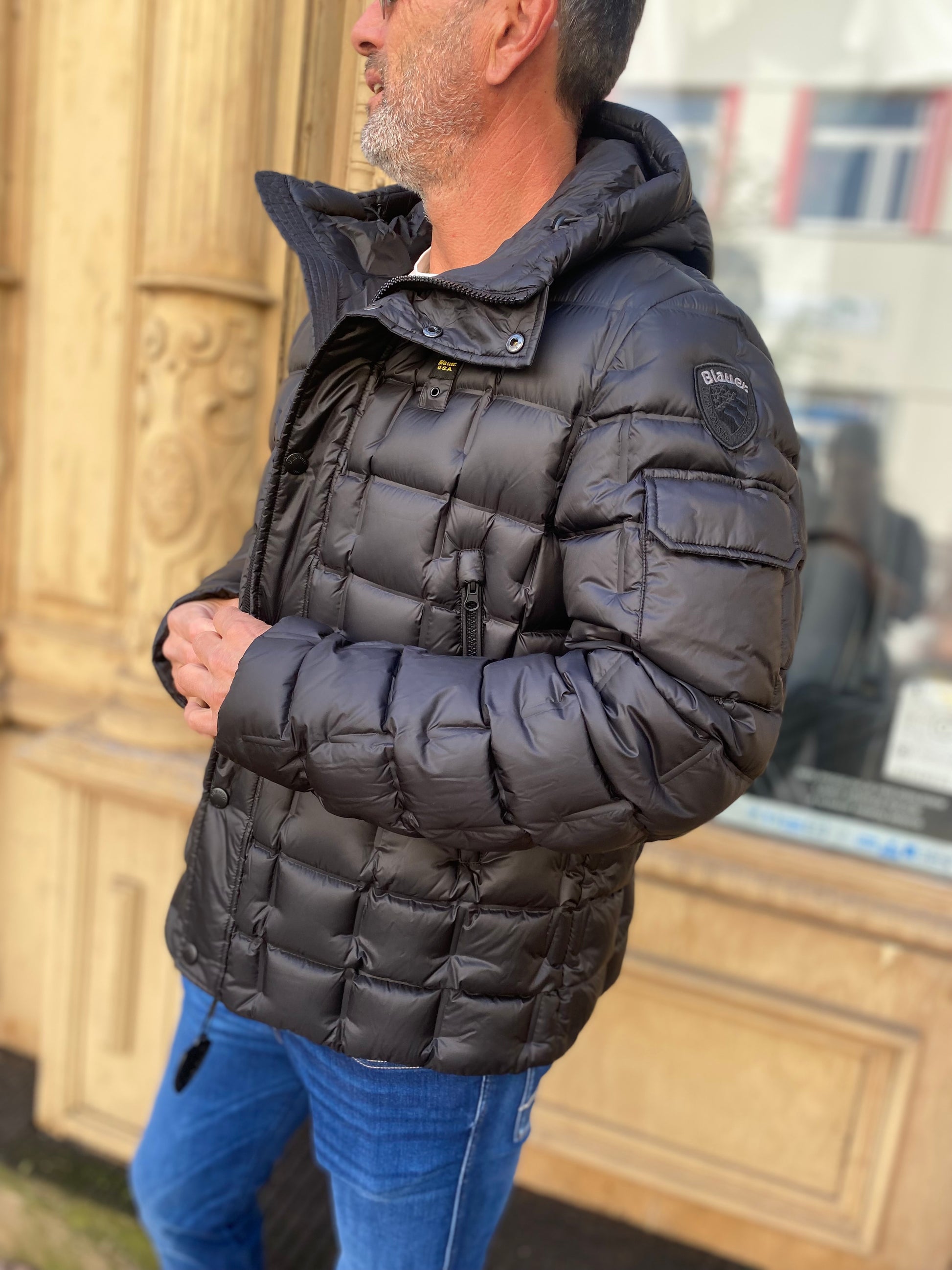 BLAUER FÉRFI FÉRFI TEPPELT KABÁT CASPAR