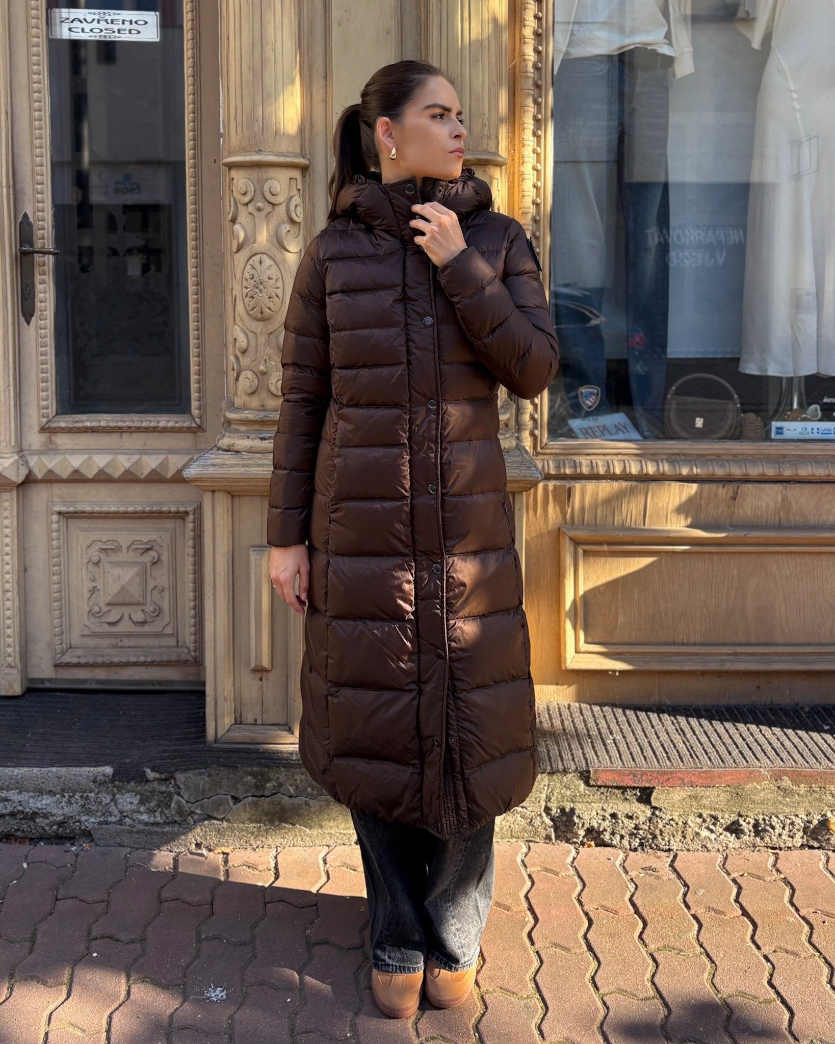 LONG WOMEN'S BLAUER DOWN JACKET ANITA