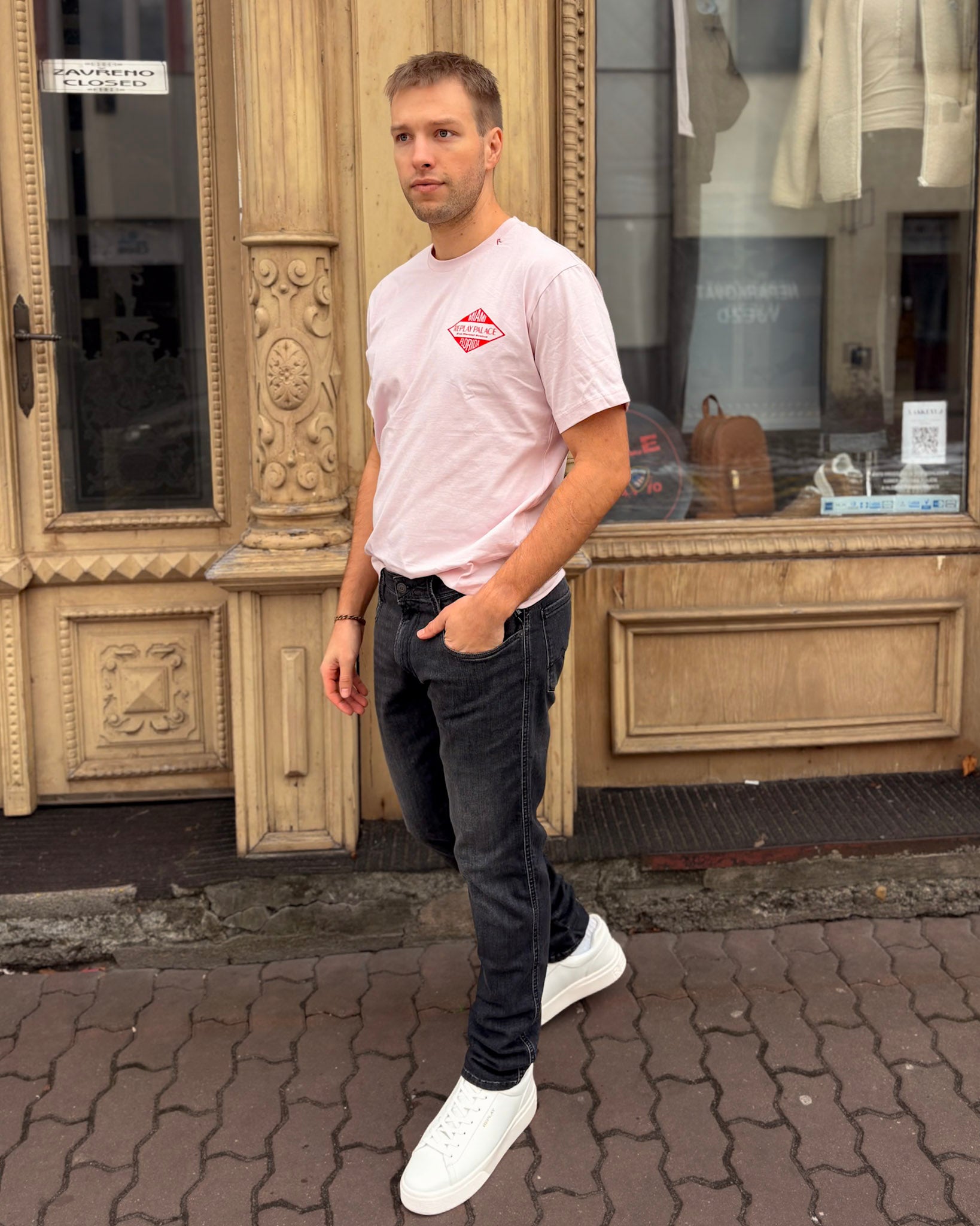 PÁNSKÉ DŽÍNY REPLAY STŘIHU ANBASS SLIM-FIT