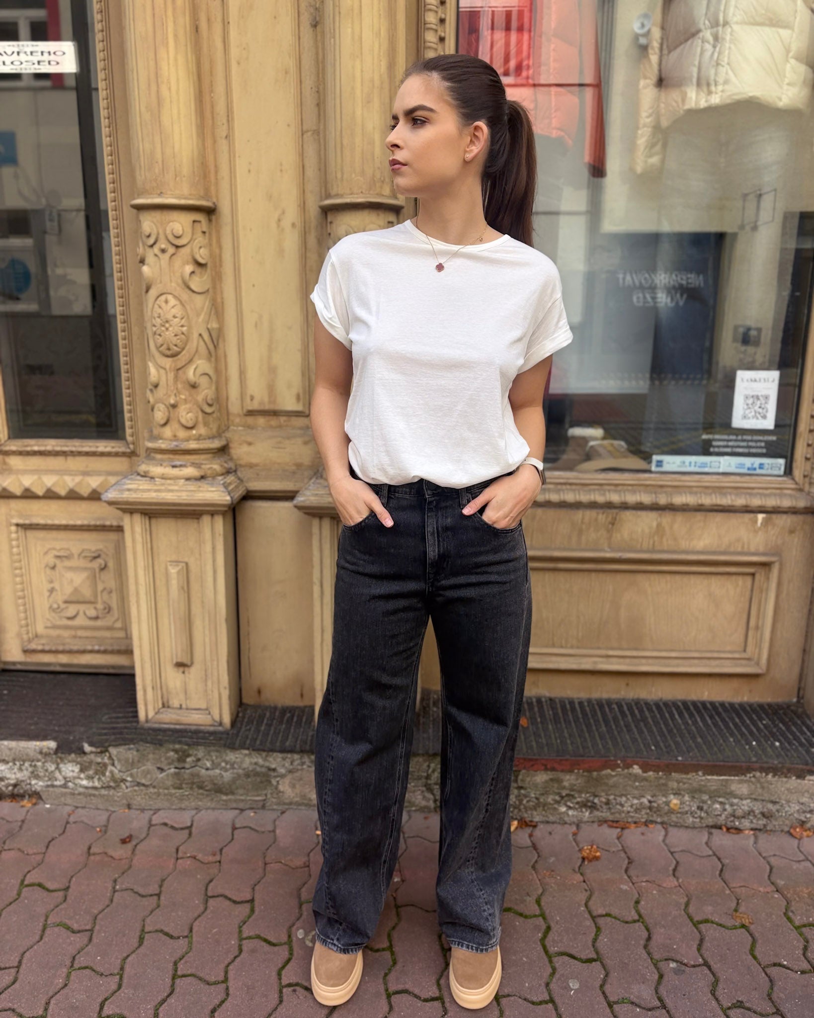 REPLAY DÁMSKÉ ČERNÉ DŽÍNY NARJA BAGGY FIT