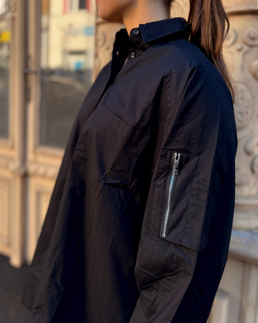 DÁMSKÁ KOŠILE REPLAY S KAPSOU NA RUKÁVU