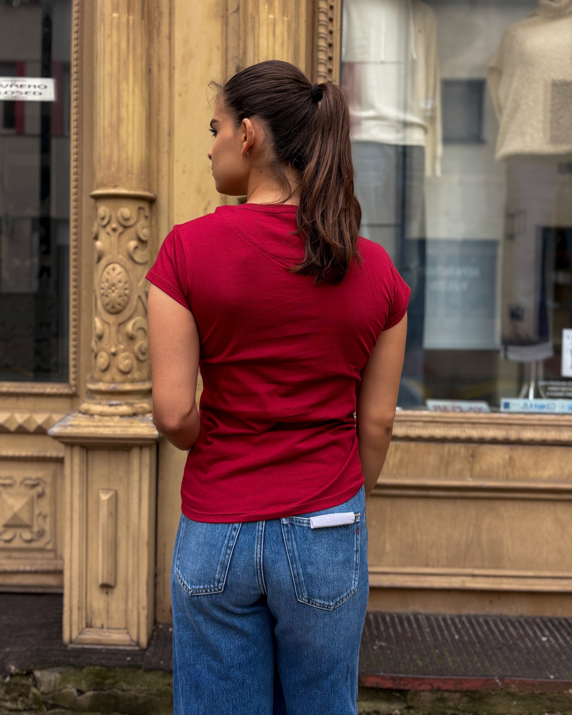 REPLAY DÁMSKÉ SKINNY-FIT BAVLNĚNÉ TRIČKO