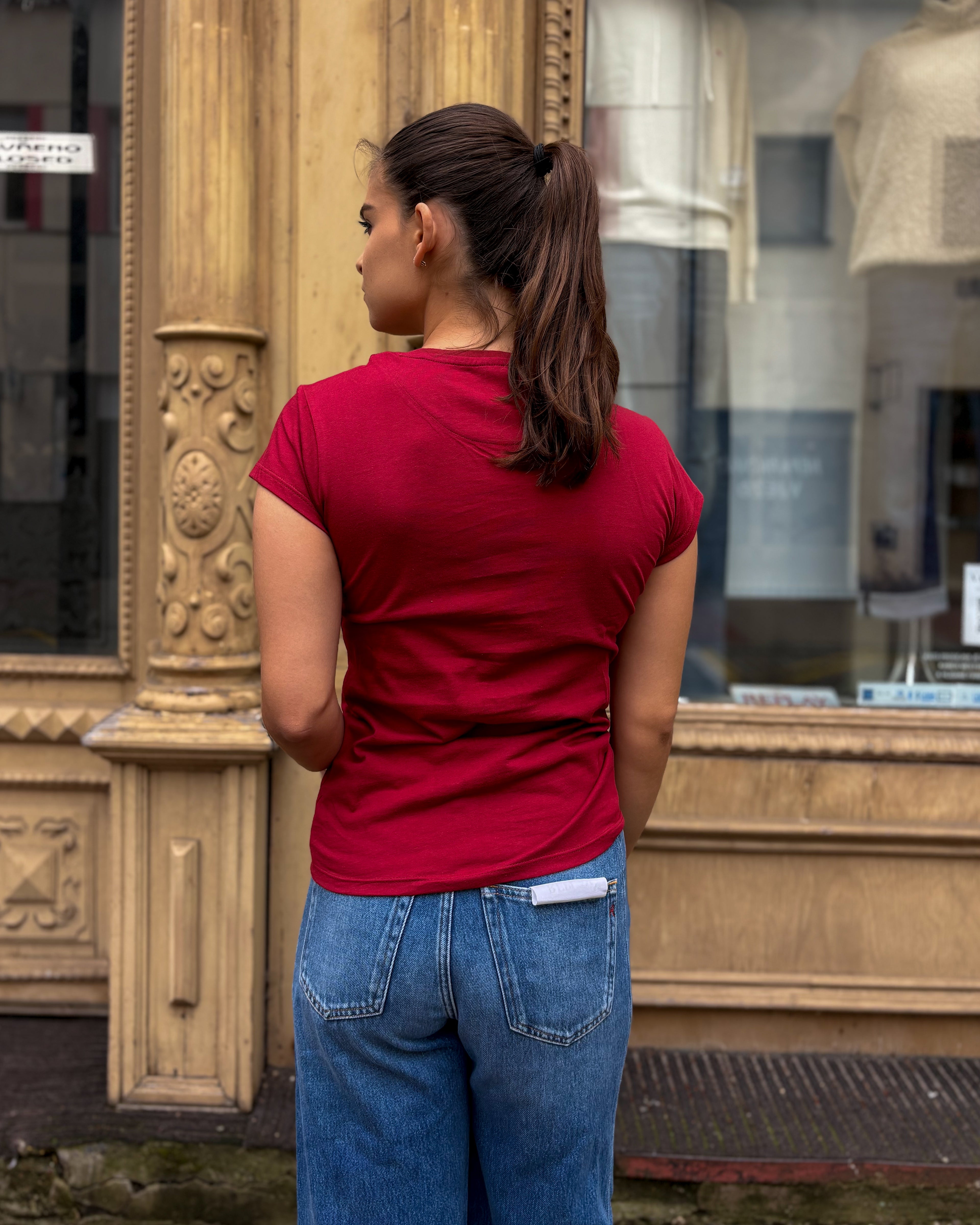 REPLAY DÁMSKÉ SKINNY-FIT BAVLNĚNÉ TRIČKO 