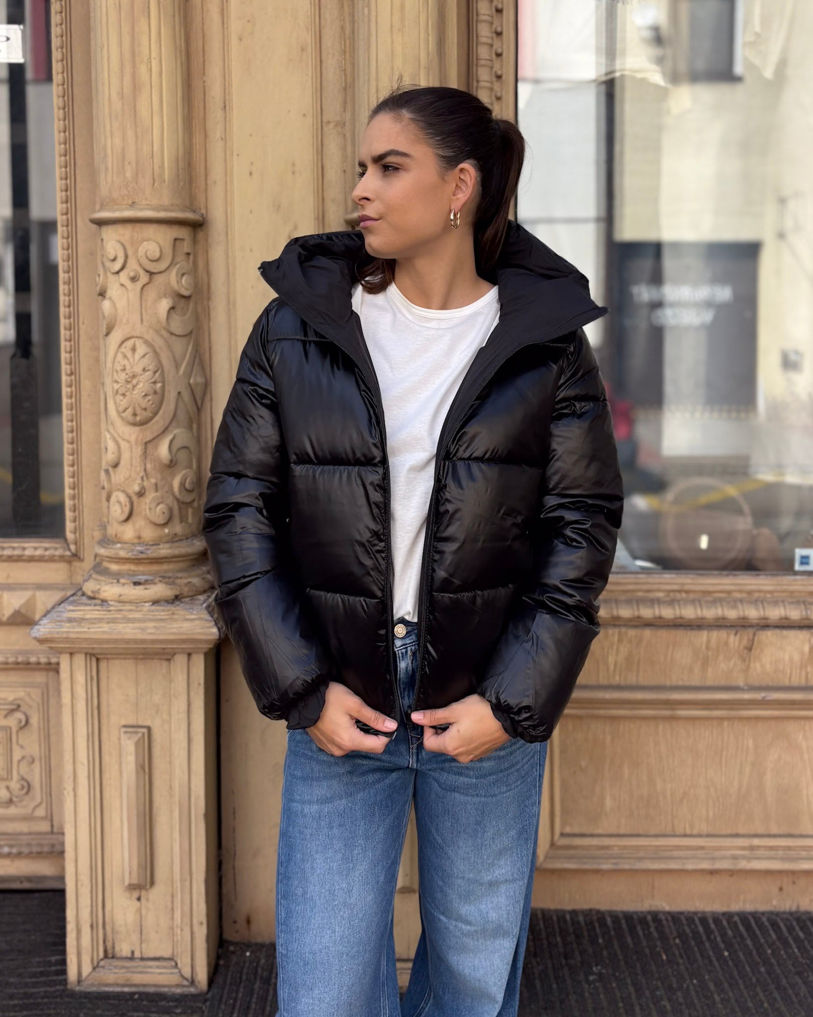 REPLAY WOMEN'S REVERSIBLE QUILTED JACKET WITH HOOD
