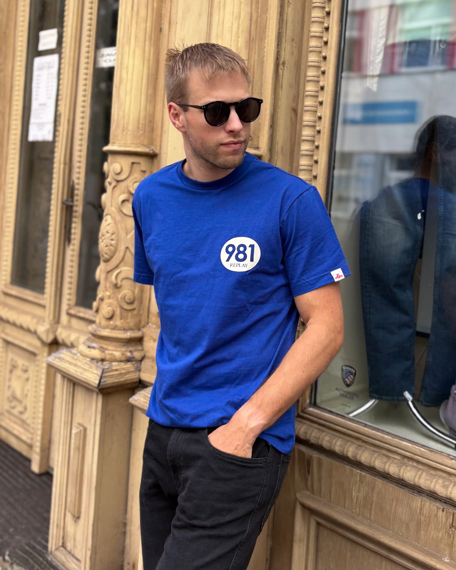 FÉRFI PÓLÓ REPLAY NYOMTATOTT 981 A MELLKASON