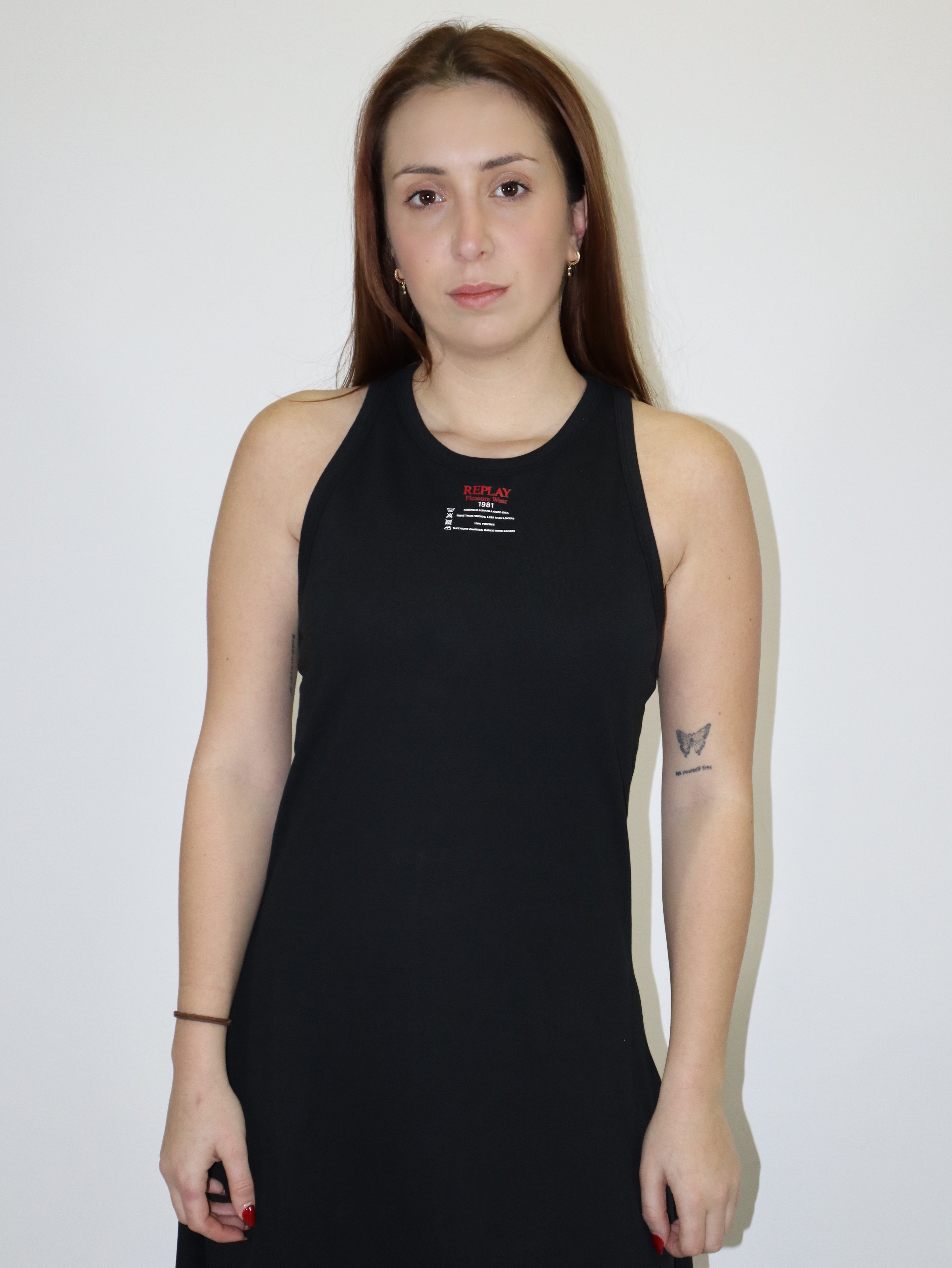 REPLAY MIDI ŠATY Z BAVLNENÉHO PIKÉ S POTLAČOM 