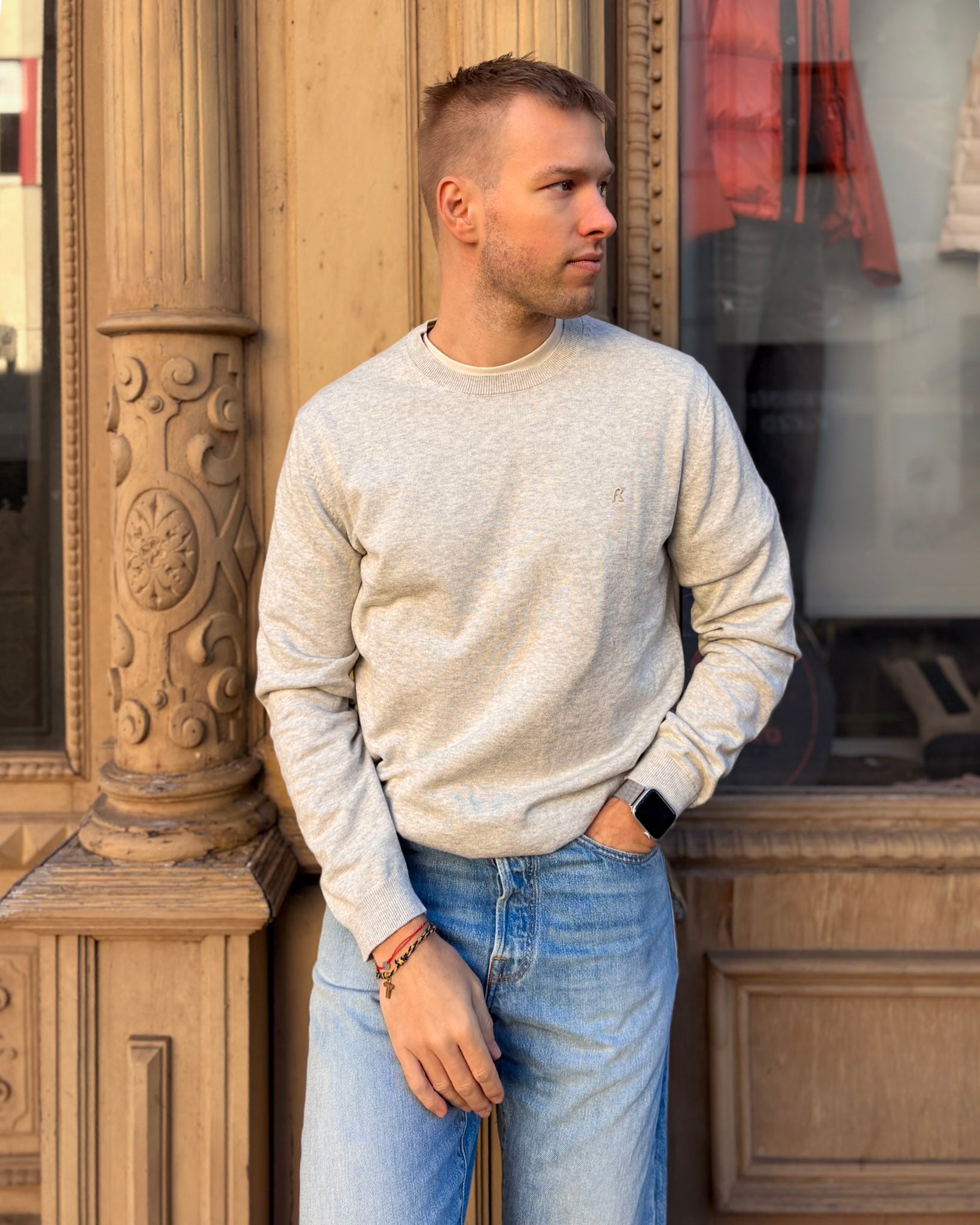 PÁNSKÝ SVETR REPLAY S KULATÝM VÝSTŘIHEM