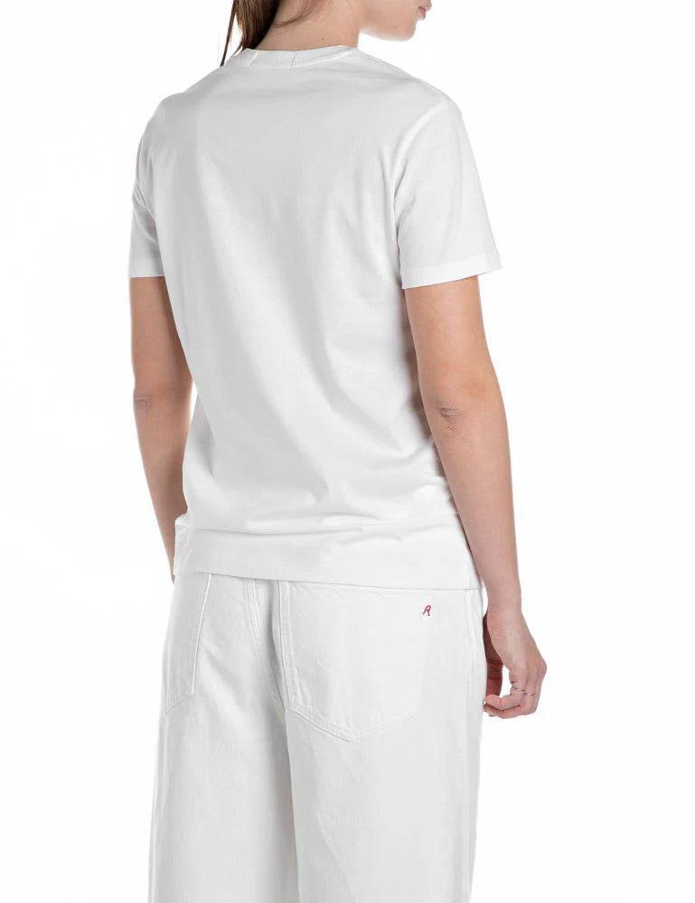 REPLAY DÁMSKÉ TRIČKO REGULAR STŘIHU S NÁPRSNÍ KAPSOU