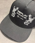 REPLAY BLACK PRINTED CAP