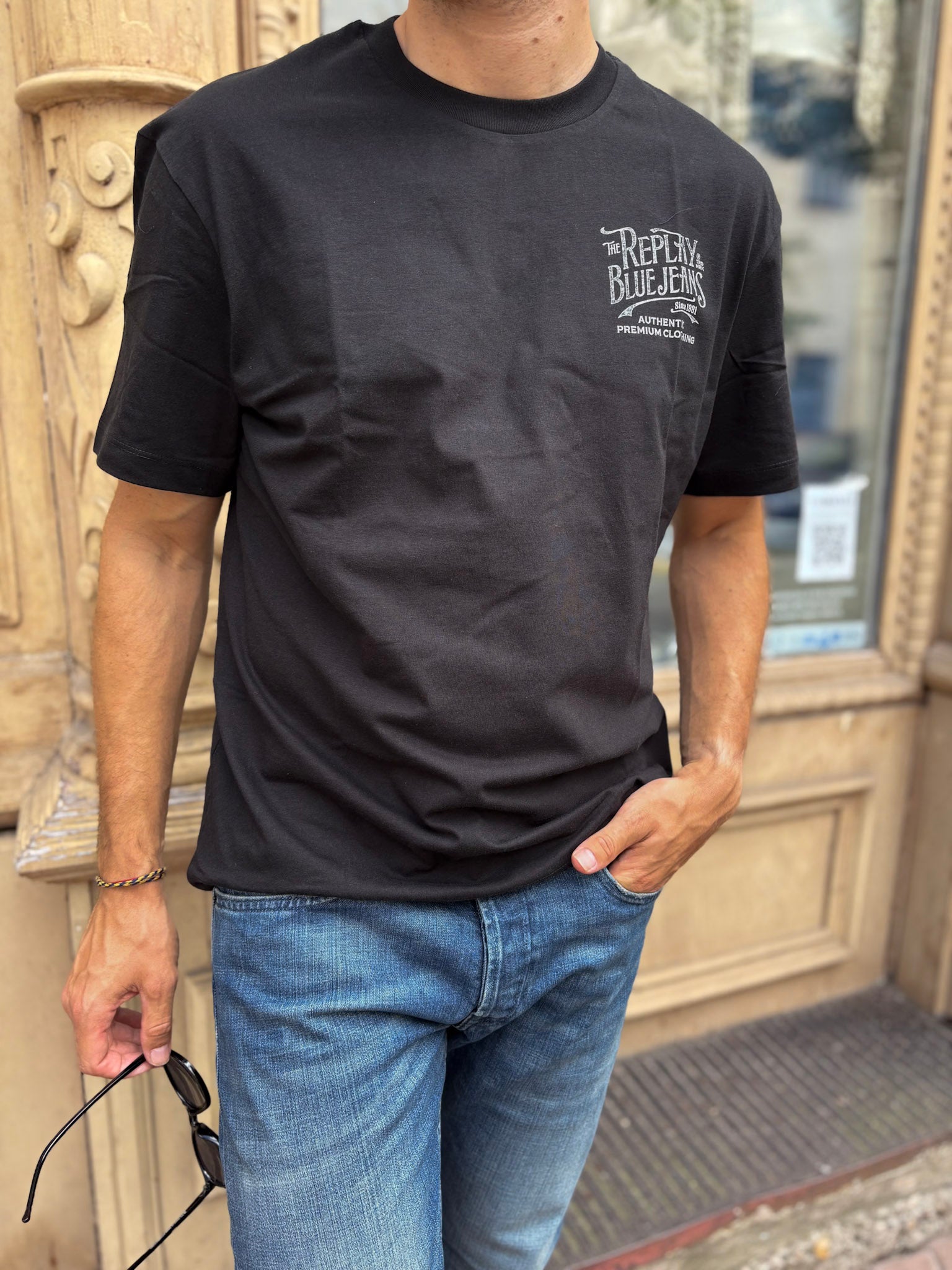 REPLAY FÉRFI LAZÁS FAZONÚ, MINTÁS PÓLÓ