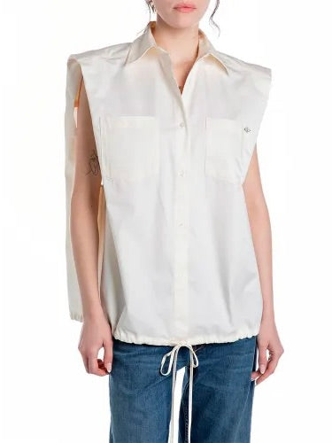 REPLAY DÁMSKÁ KOŠILE BEZ RUKÁVŮ VOLNÉHO STŘIHU