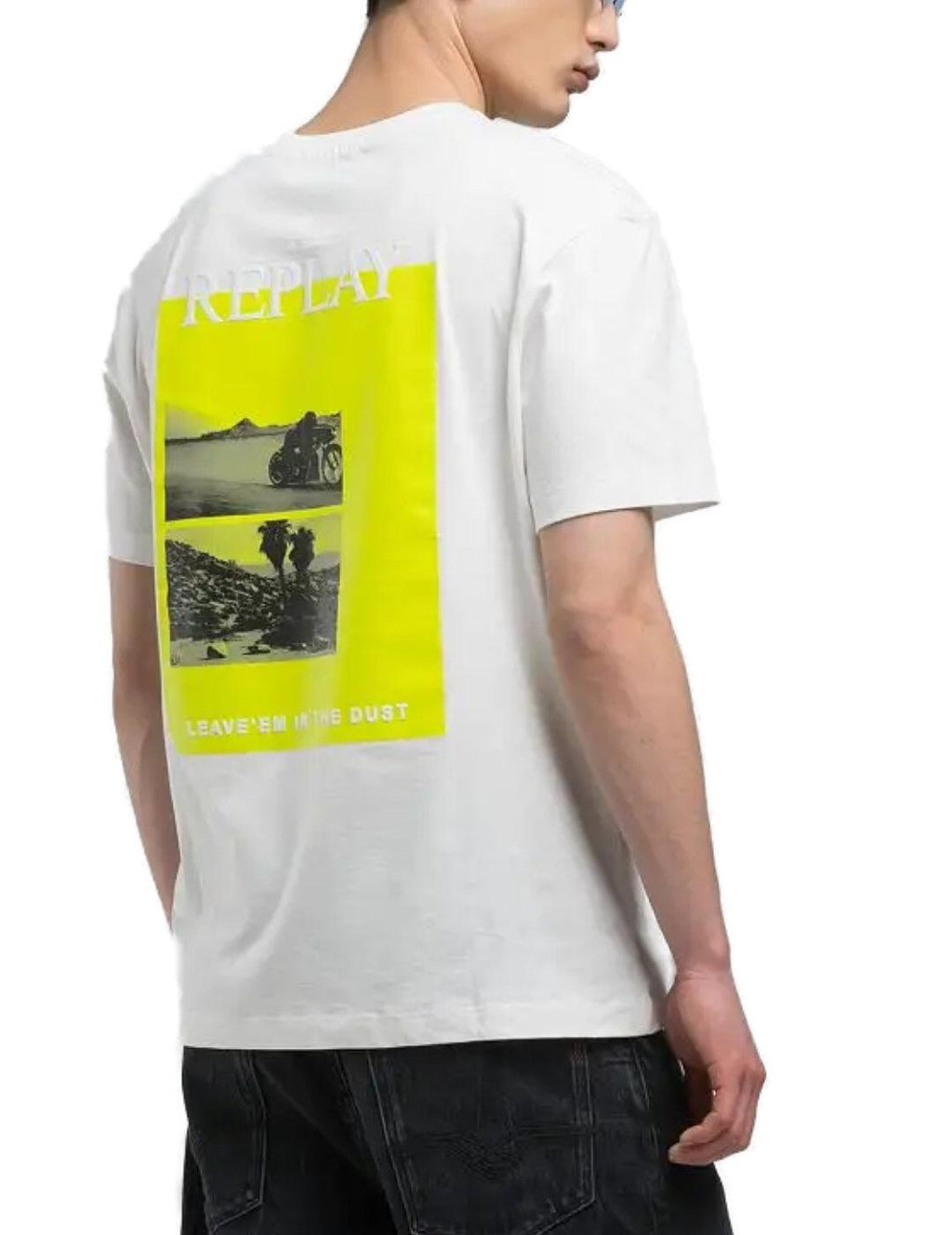 REPLAY PÁNSKÉ BAVLNĚNÉ TRIČKO S FOTOGRAFICKÝM POTISKEM