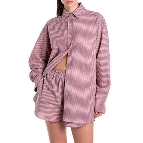 REPLAY DÁMSKÁ PRUHOVANÁ KOŠILE UVOLNĚNÉHO STŘIHU