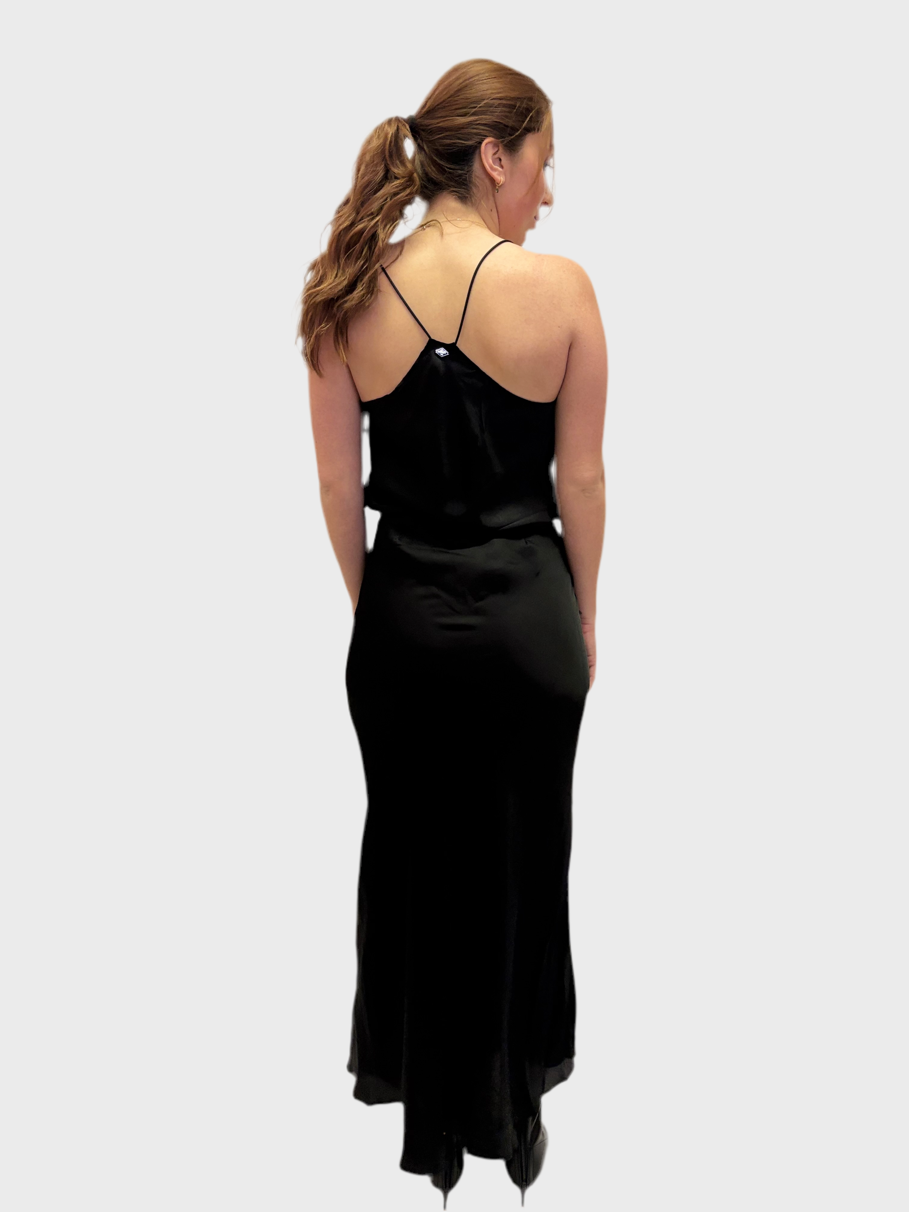 REPLAY DÁMSKA DLHÁ SUKNE Z VISKÓZOVÉHO SATÉNU 