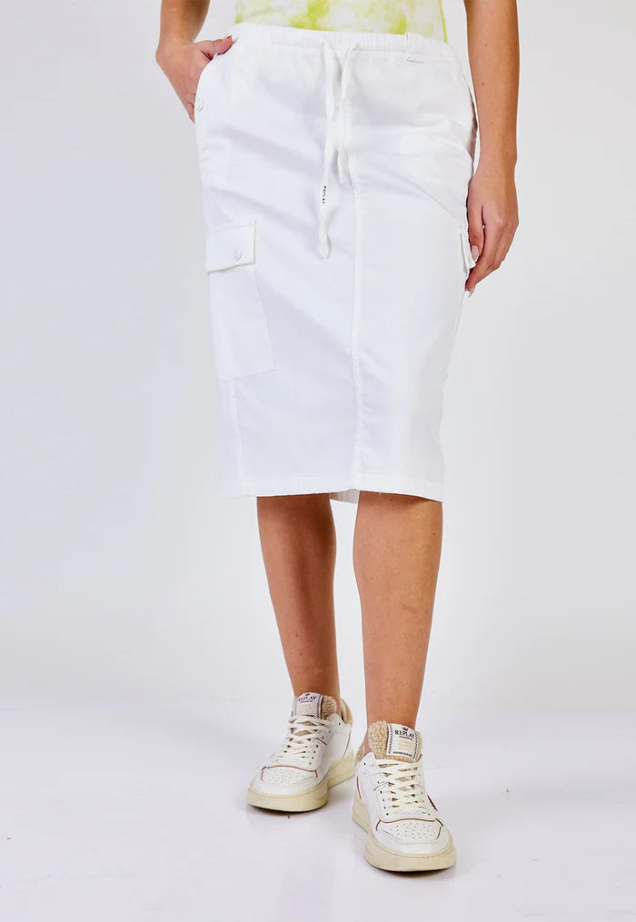 WOMEN'S REPLAY MIDI SKIRTS WITH CARGO POCKETS