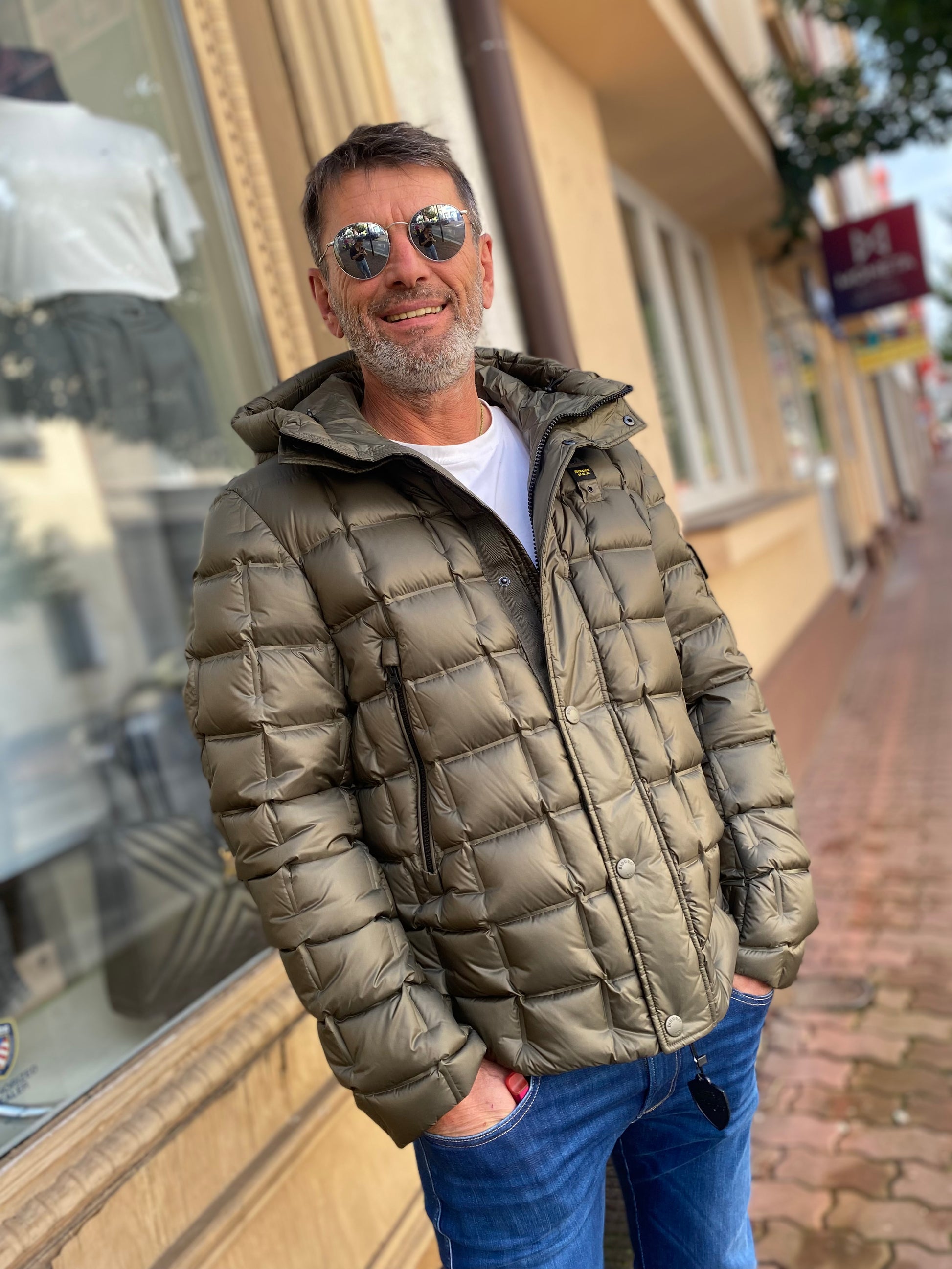 BLAUER FÉRFI FÉRFI TEPPELT KABÁT CASPAR