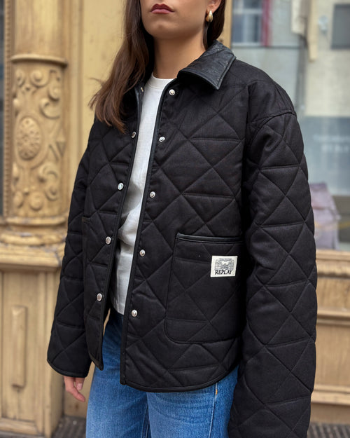 WOMEN'S REPLAY QUILTED JACKET WITH COLLAR 