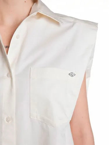 REPLAY DÁMSKÁ KOŠILE BEZ RUKÁVŮ VOLNÉHO STŘIHU