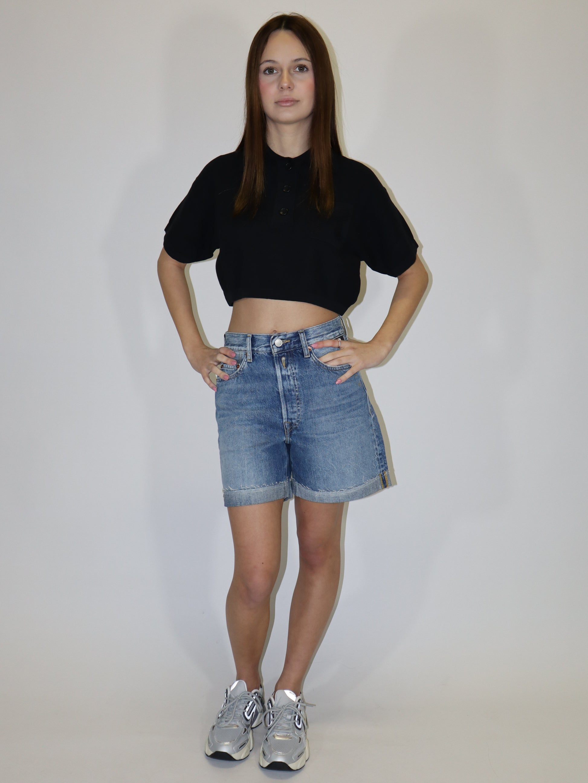 REPLAY DÁMSKÝ ZKRÁCENÝ TOP VE STYLU POLO