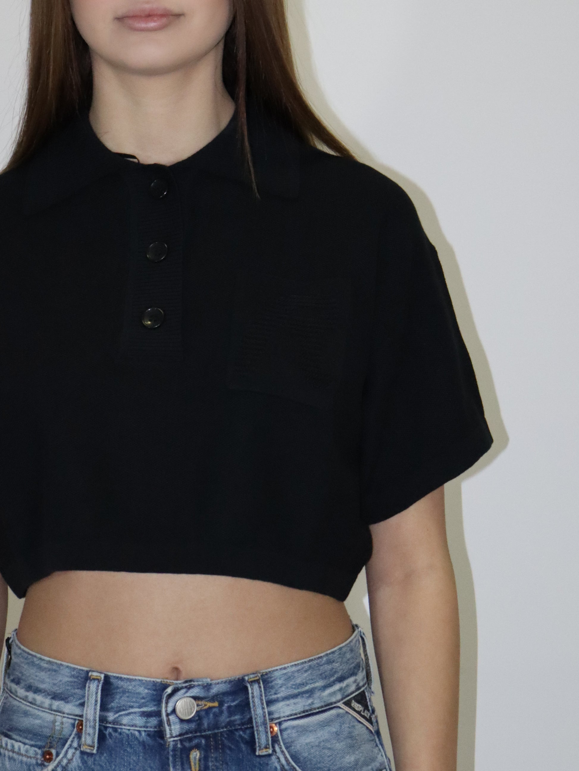 REPLAY DÁMSKÝ ZKRÁCENÝ TOP VE STYLU POLO