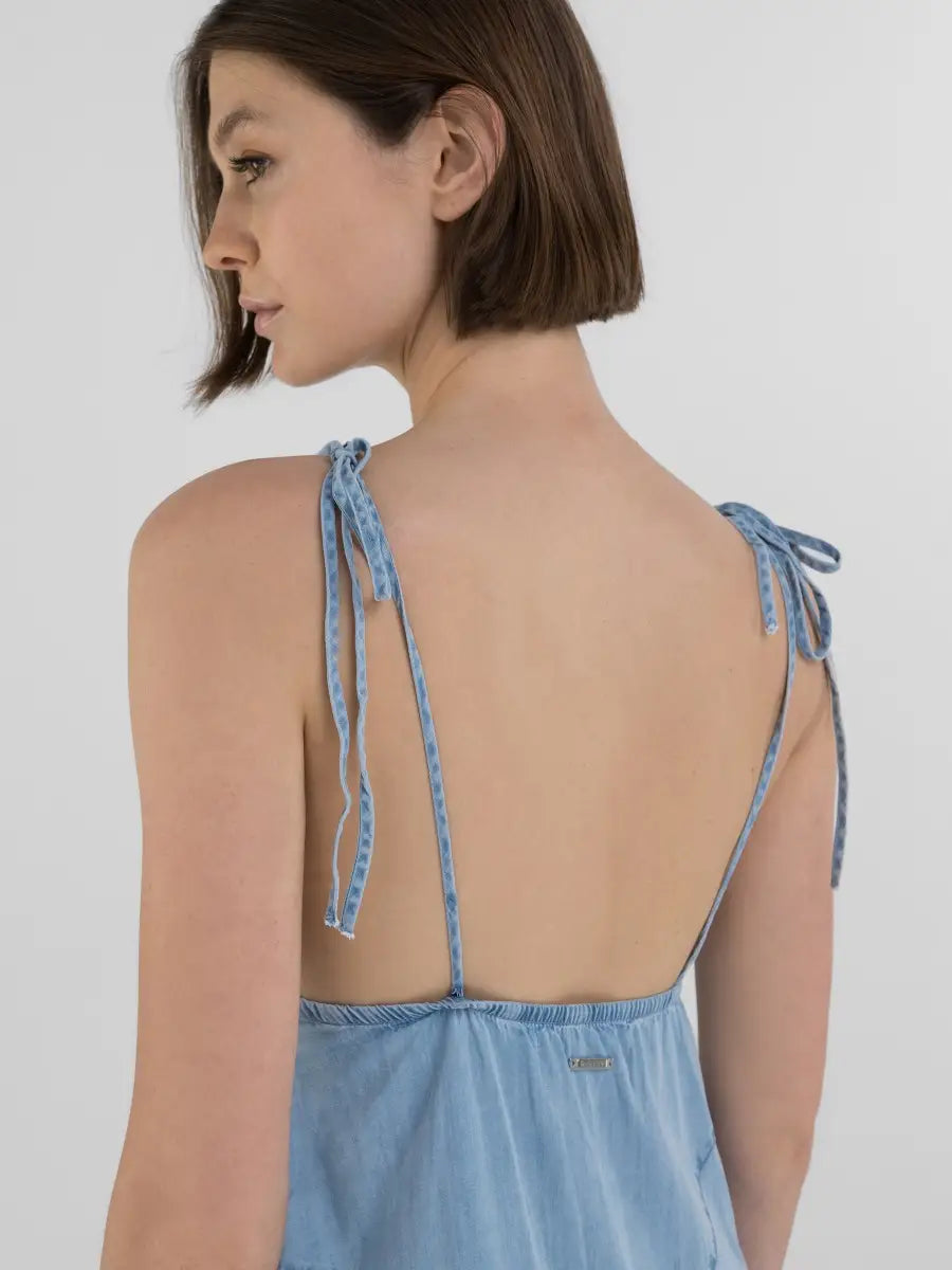 REPLAY WOMEN'S SUMMER DRESS WITH STRAPS