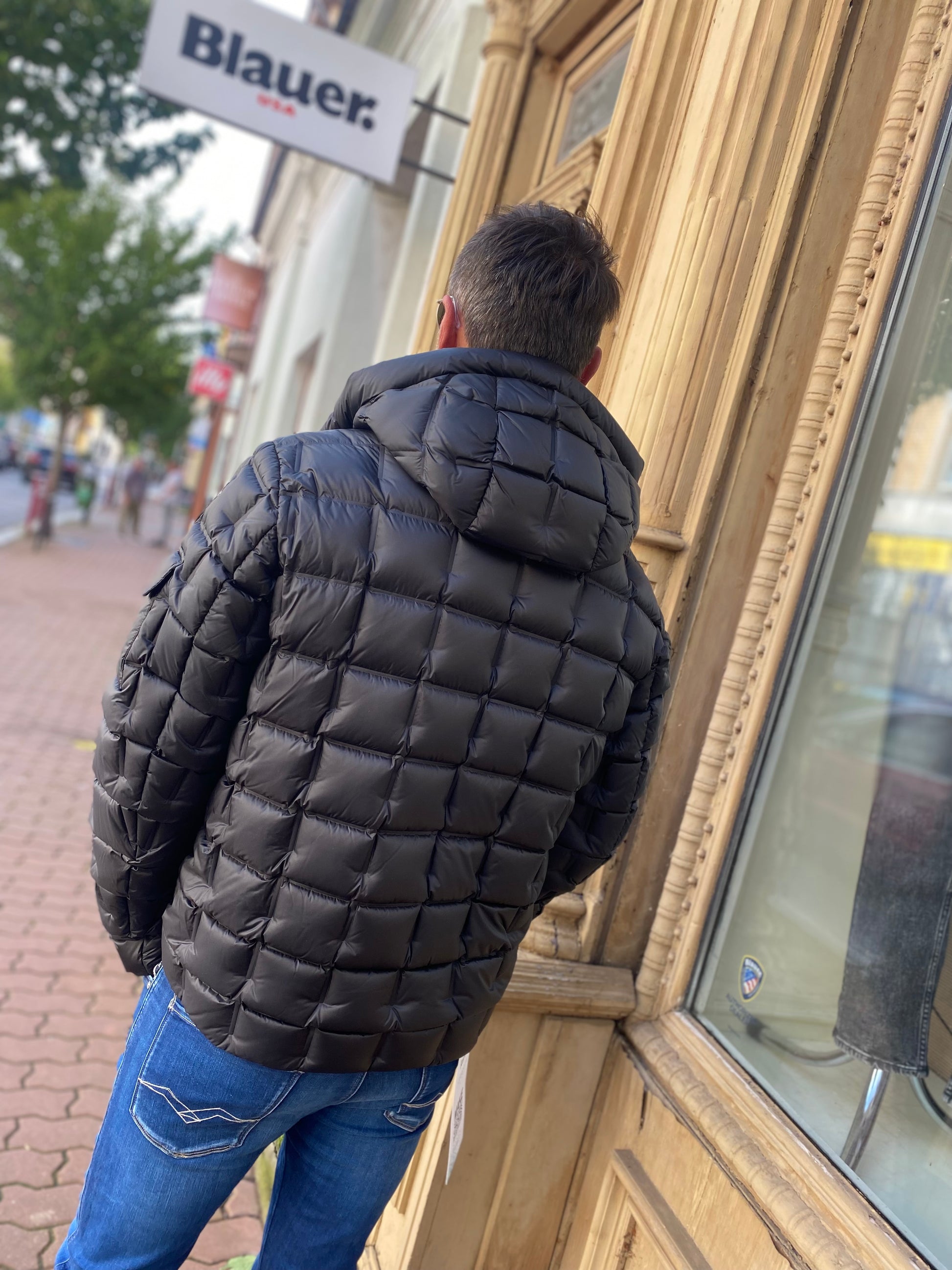 BLAUER FÉRFI FÉRFI TEPPELT KABÁT CASPAR