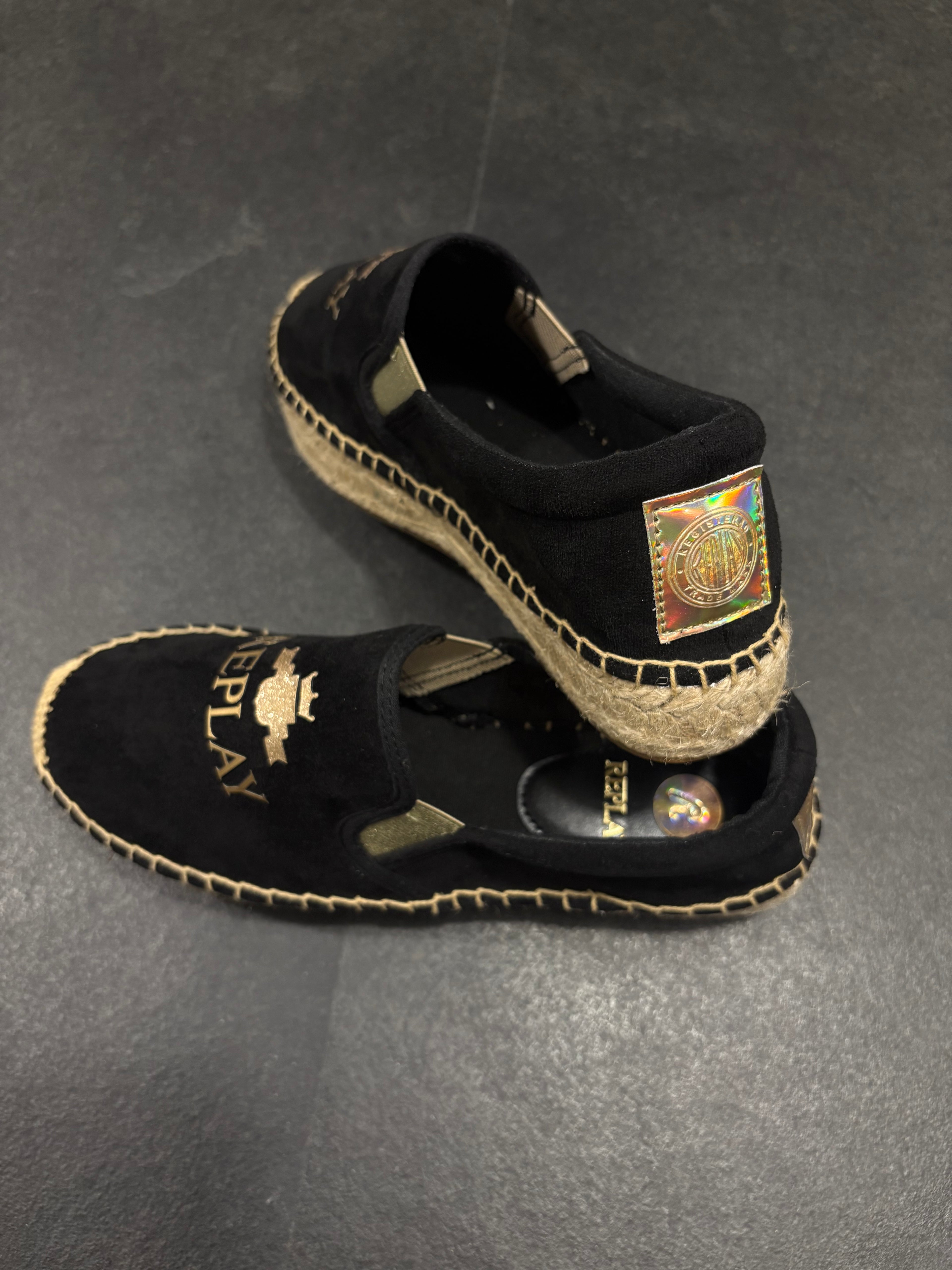 REPLAY NŐI ESPADRILLEK ARANY LOGÓVAL 