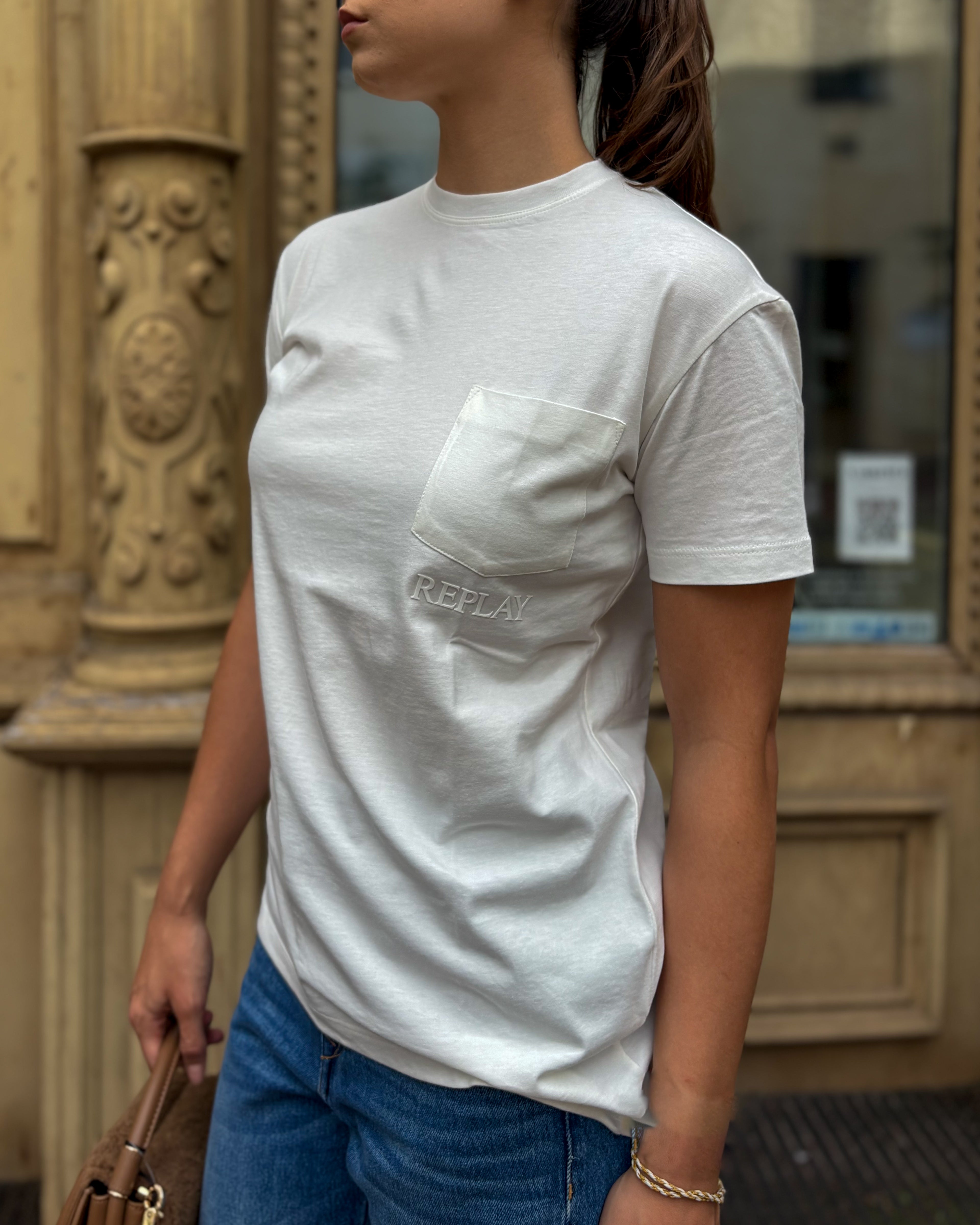 NŐI REPLAY PÓLÓ MELLZSEBBEL ÉS MINTÁVAL