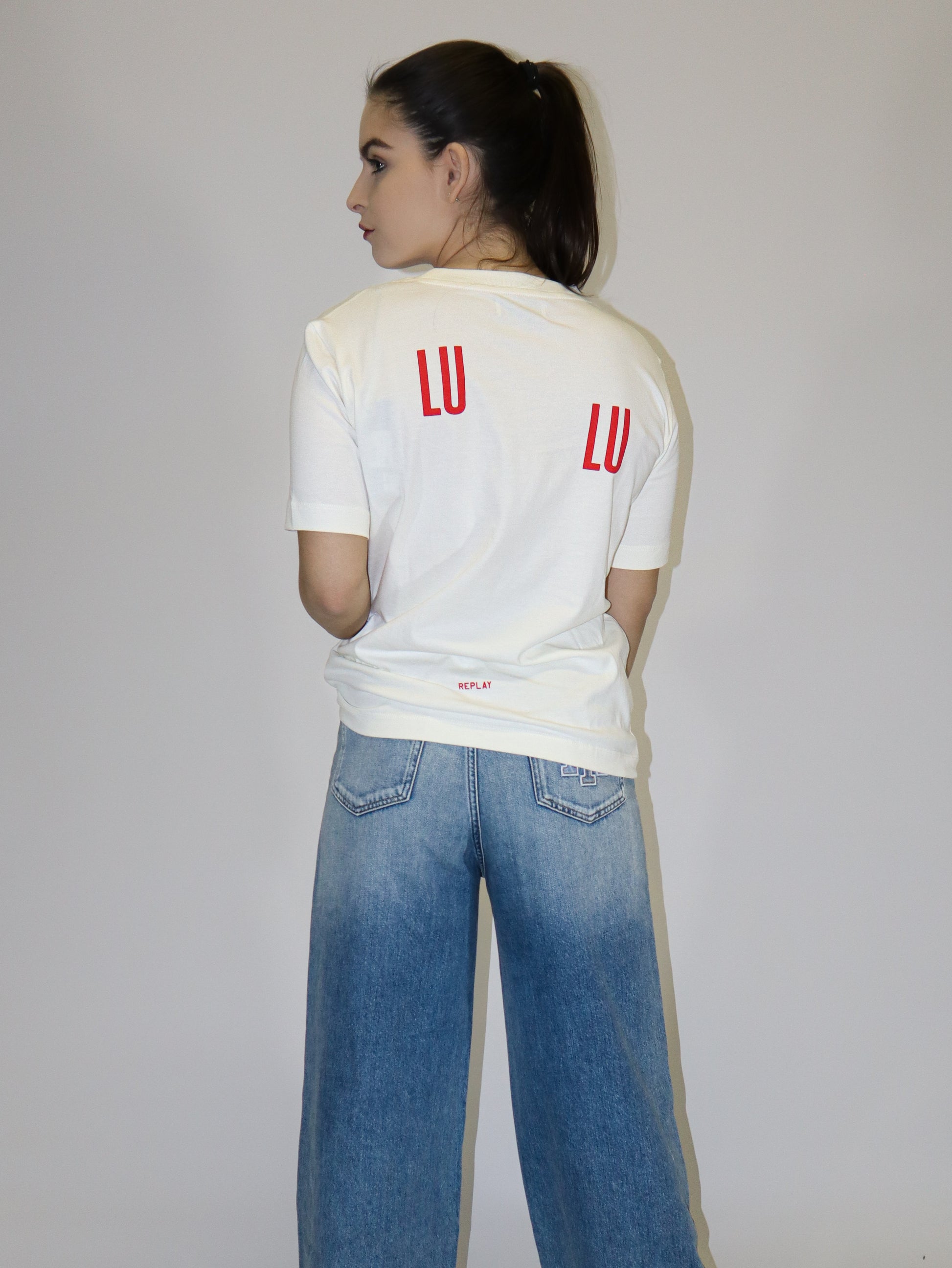 REPLAY DÁMSKÉ BAVLNĚNÉ TRIČKO S POTISKEM