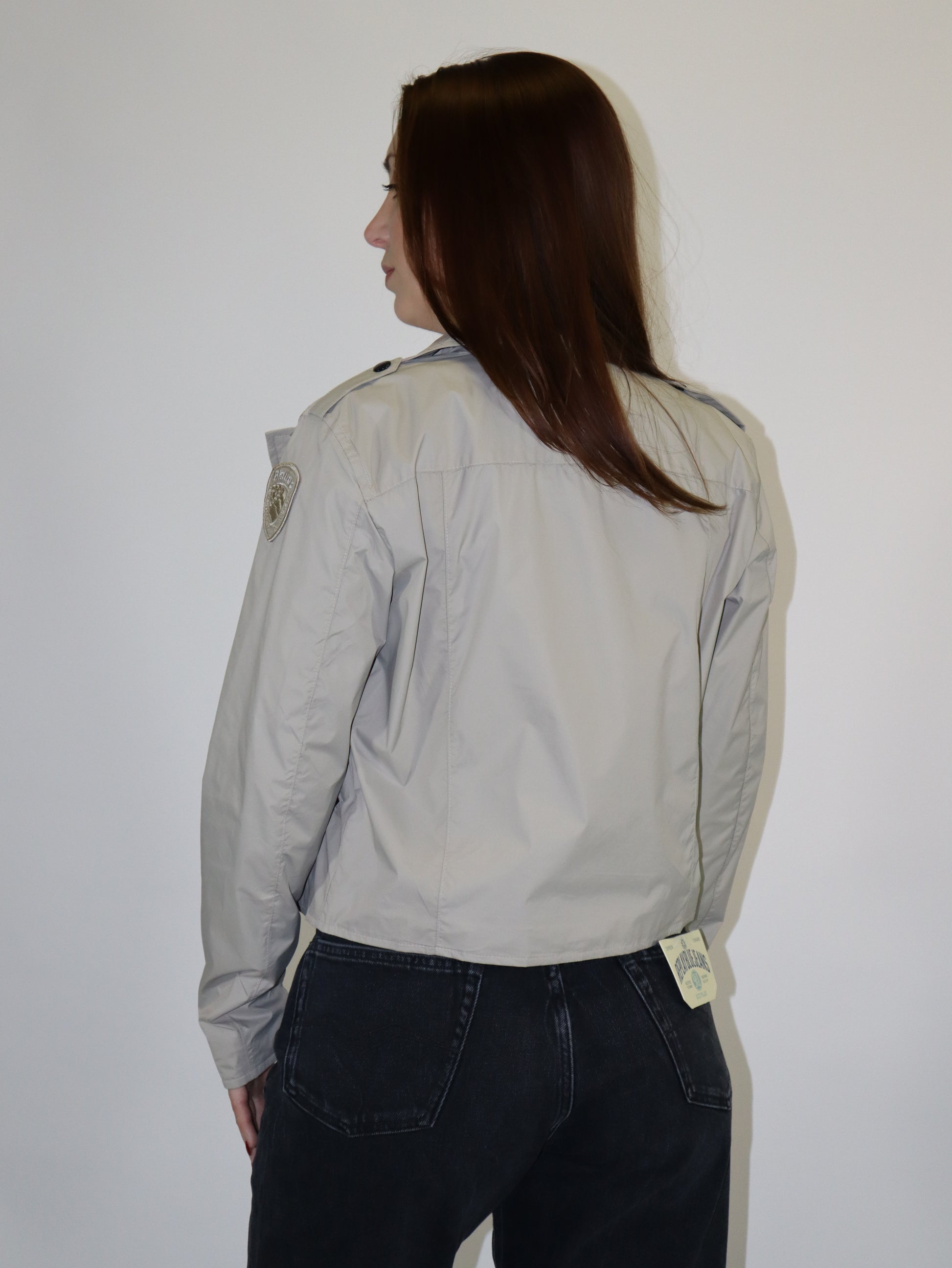 BLAUER DÁMSKÁ NYLONOVÁ MOTORKÁŘSKÁ BUNDA ZAMORA