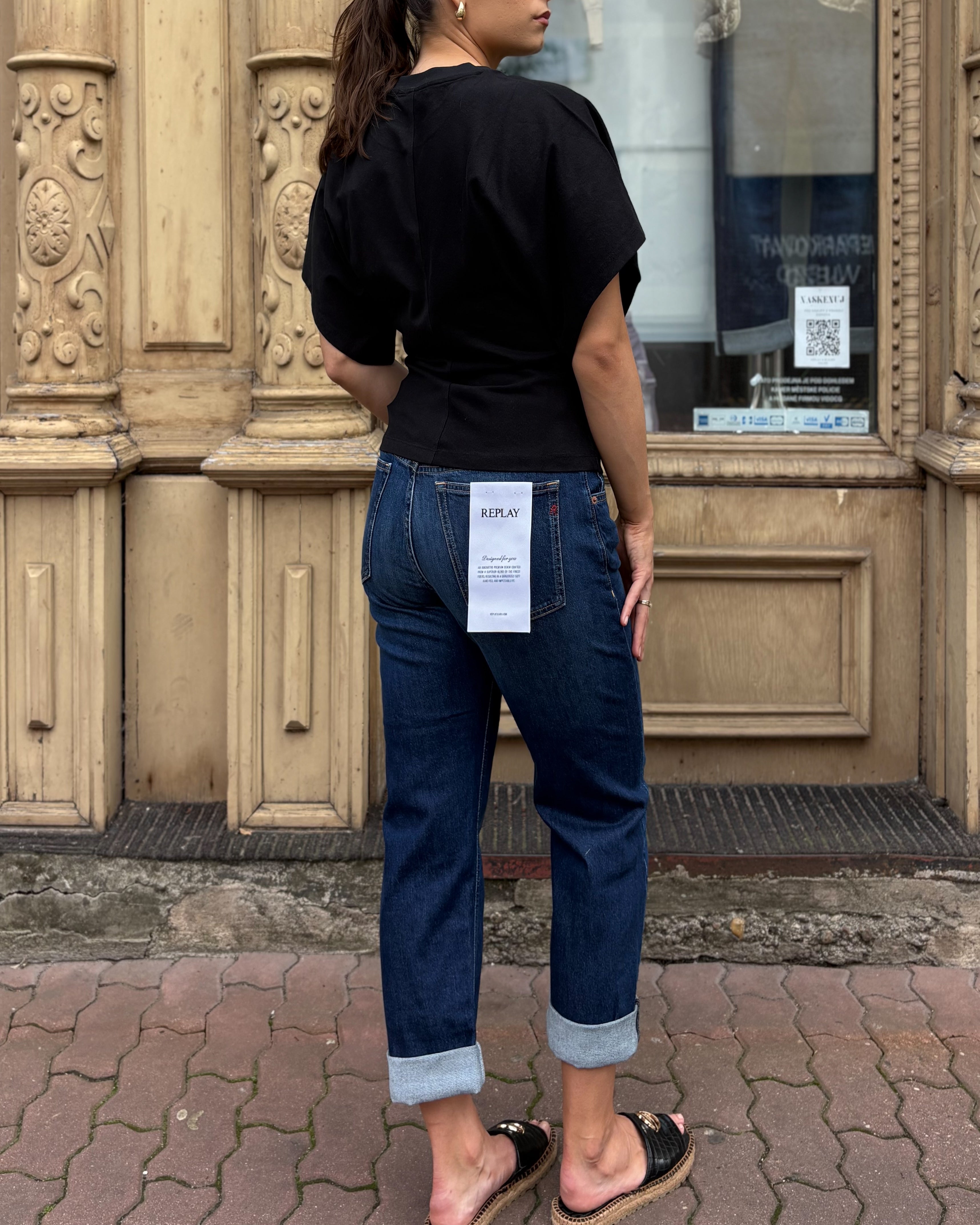 WOMEN'S REPLAY AUBRY BOY-FIT JEANS