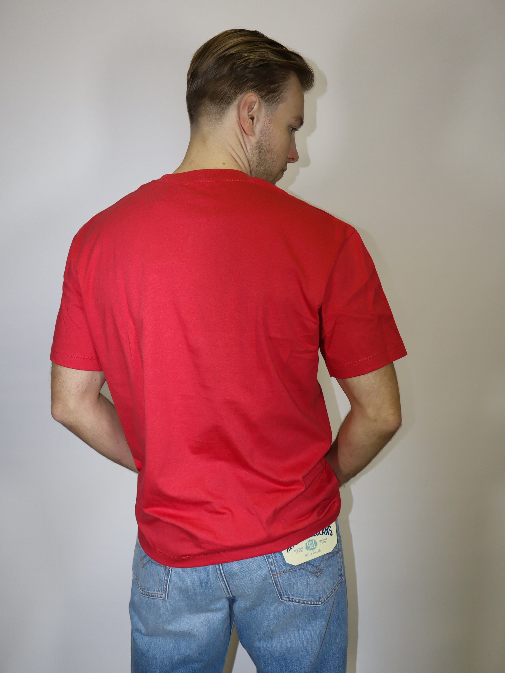 REPLAY PÁNSKÉ TRIČKO VOLNÉHO STŘIHU S POTISKEM