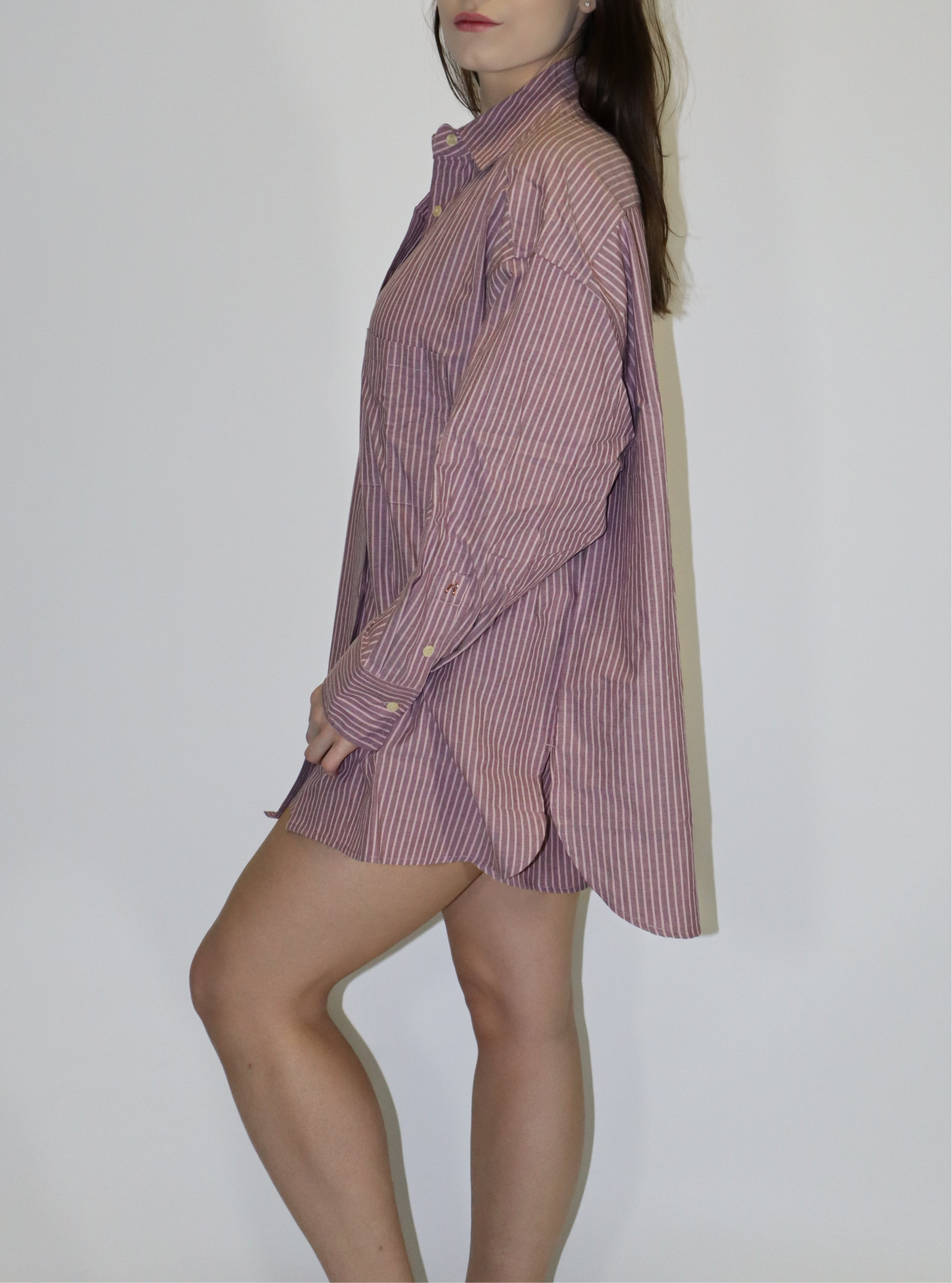 REPLAY DÁMSKÁ PRUHOVANÁ KOŠILE UVOLNĚNÉHO STŘIHU