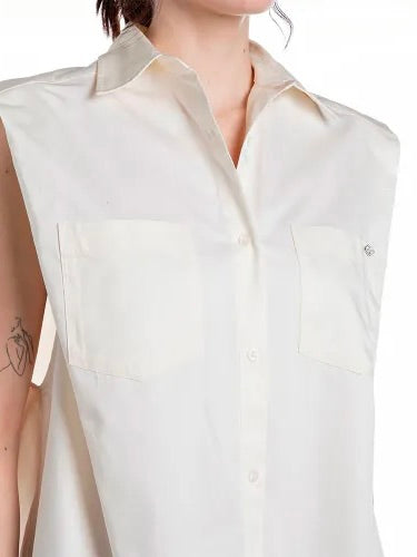 REPLAY DÁMSKÁ KOŠILE BEZ RUKÁVŮ VOLNÉHO STŘIHU