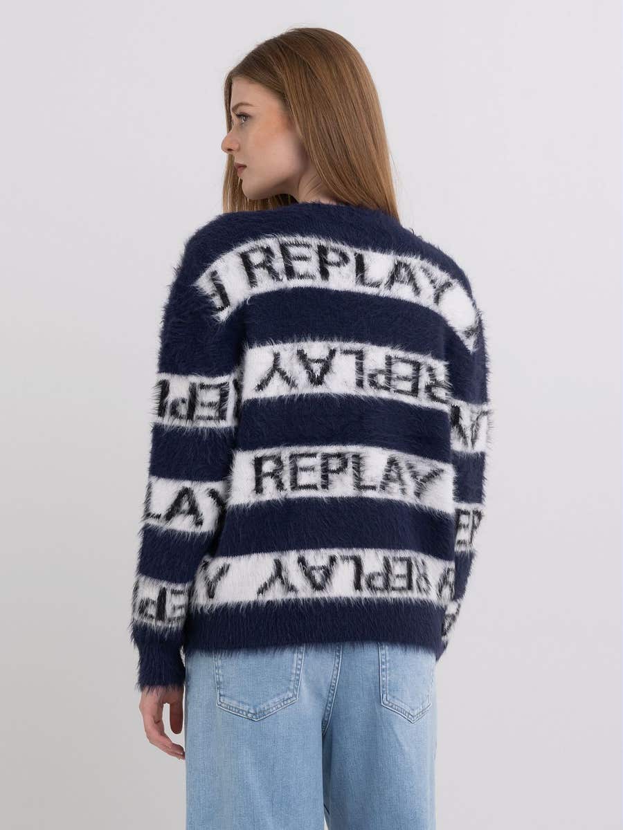 REPLAY OVERSIZED SVETR S PRÚŽKY - DK3571 .000.G23526