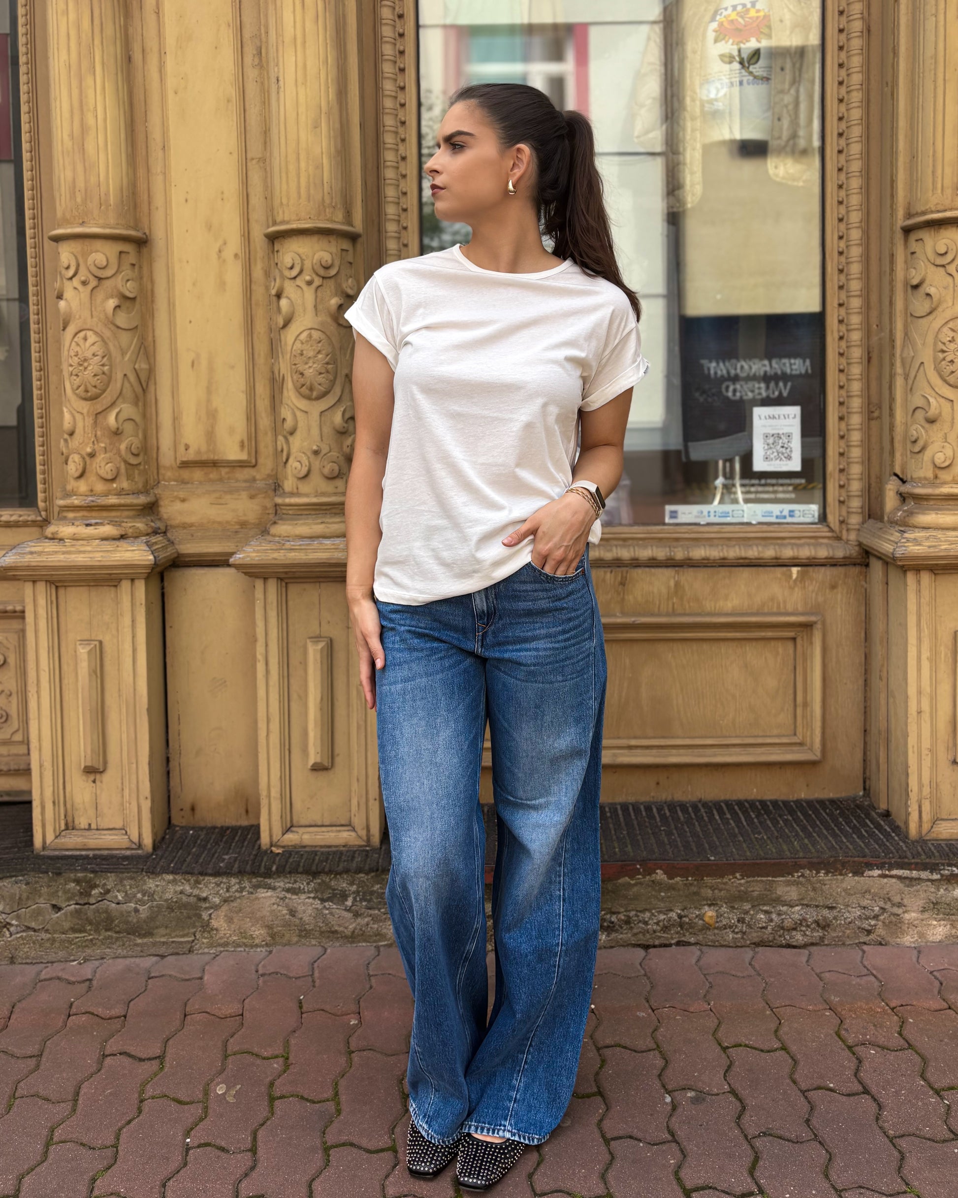 DÁMSKÉ REPLAY DŽÍNY STŘIHU NARJA BAGGY-FIT 
- WB520 .000.940 947