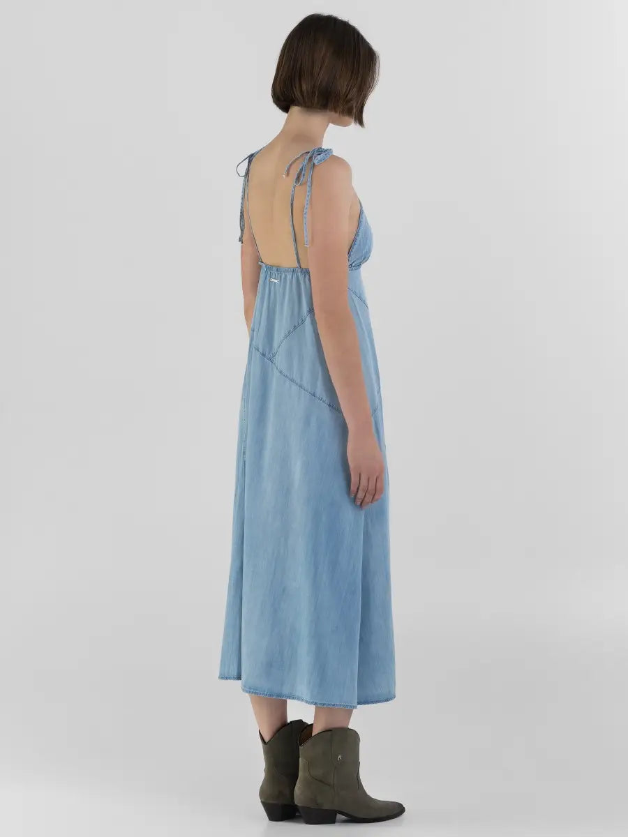 REPLAY WOMEN'S SUMMER DRESS WITH STRAPS