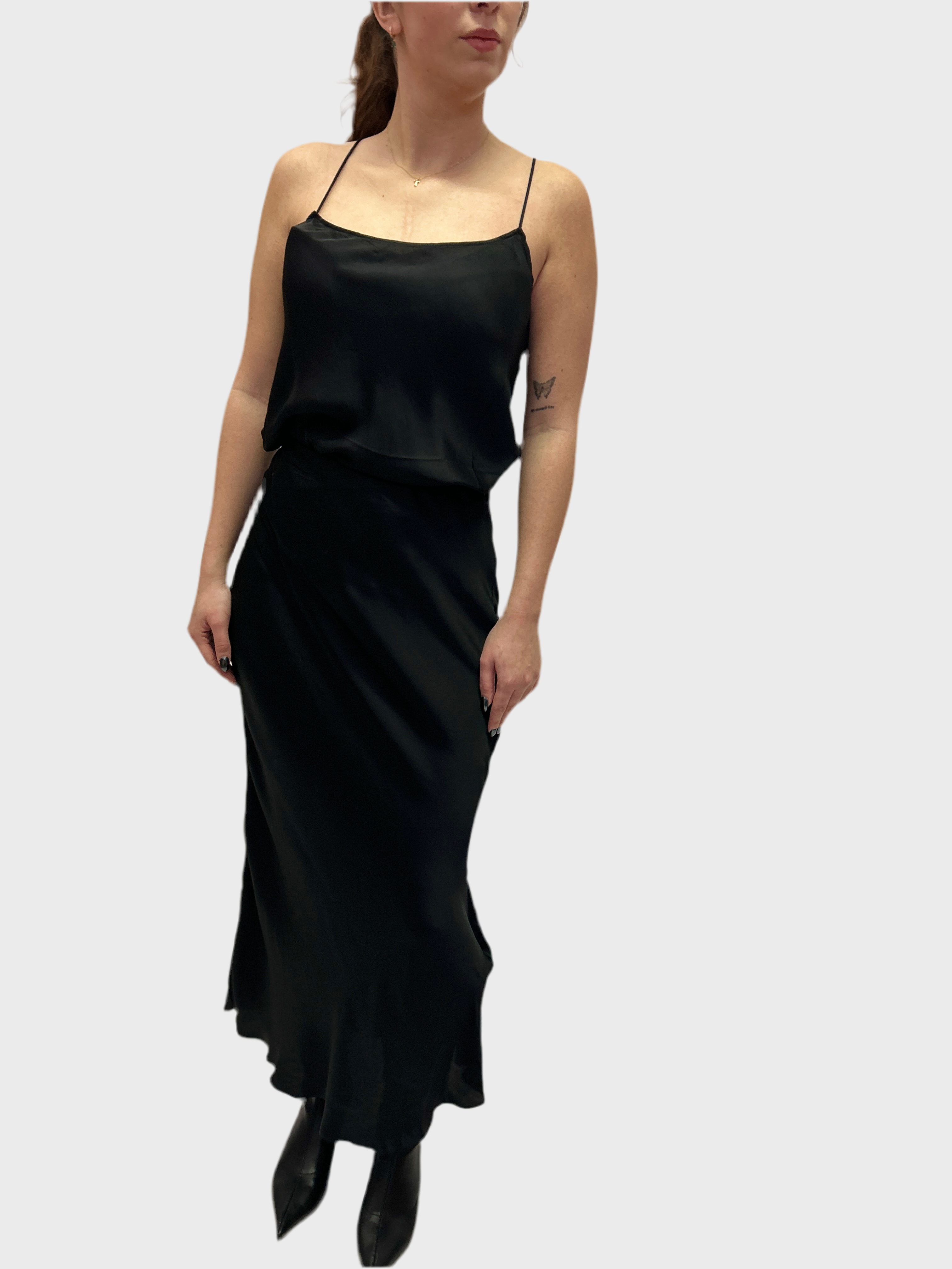 REPLAY DÁMSKA DLHÁ SUKNE Z VISKÓZOVÉHO SATÉNU 