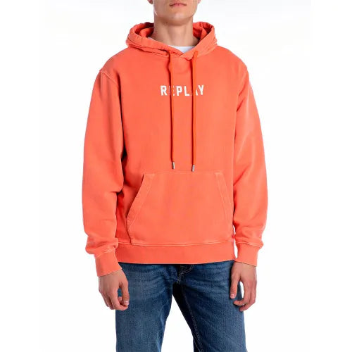 REPLAY PÁNSKÁ MIKINA S KAPUCÍ A POTISKEM ČÍSEL