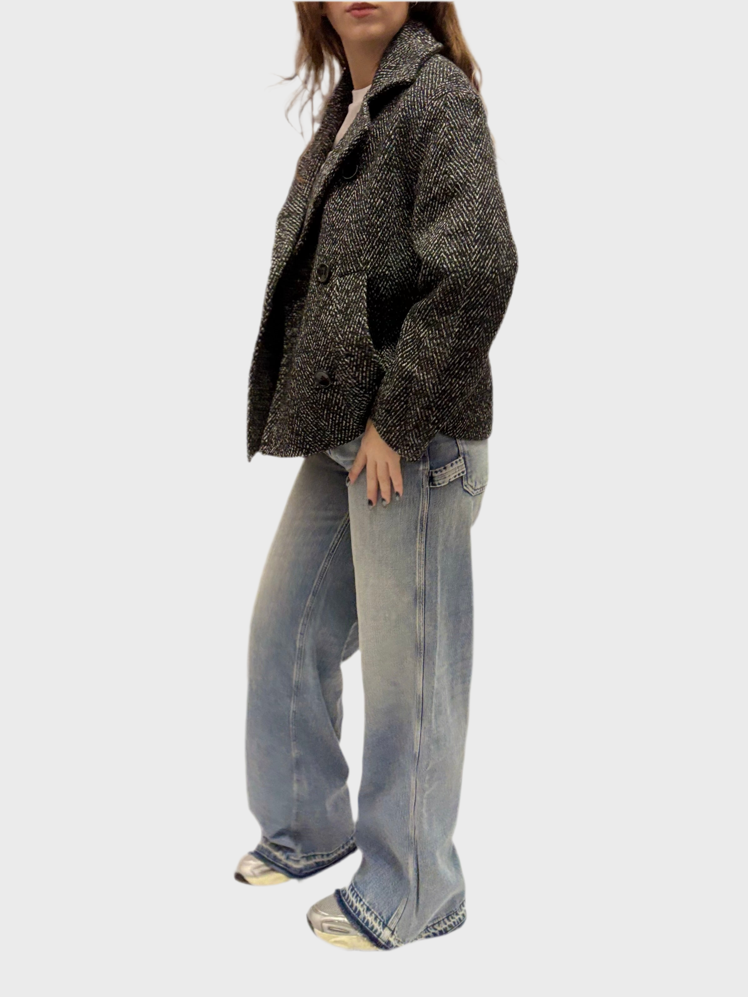 REPLAY DÁMSKY DVOJRADÝ VLNENÝ KABÁT 