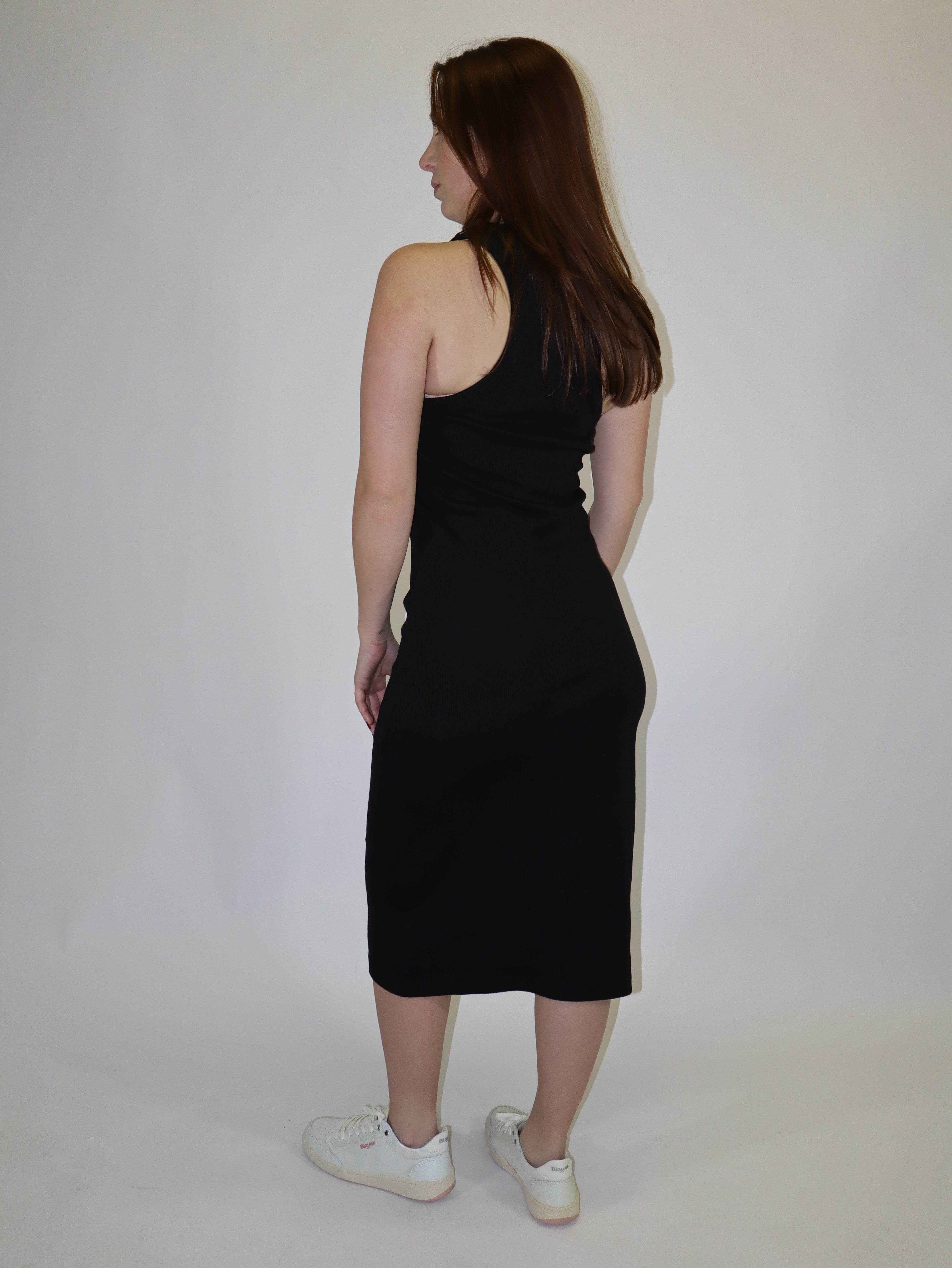 REPLAY STREČOVÉ BAVLNENÉ MIDI ŠATY 