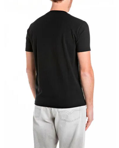 REPLAY PÁNSKÉ BAVLNĚNÉ TRIČKO S POTISKEM