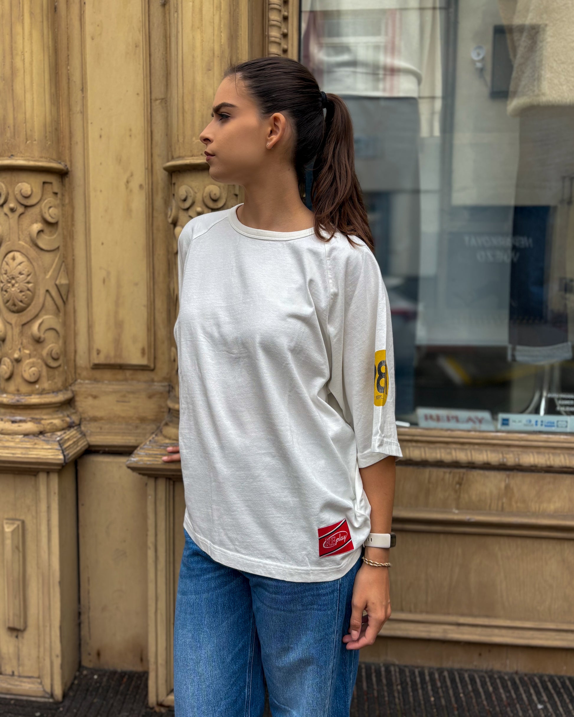 WOMEN'S OVERSIZED COTTON T-SHIRT REPLAY