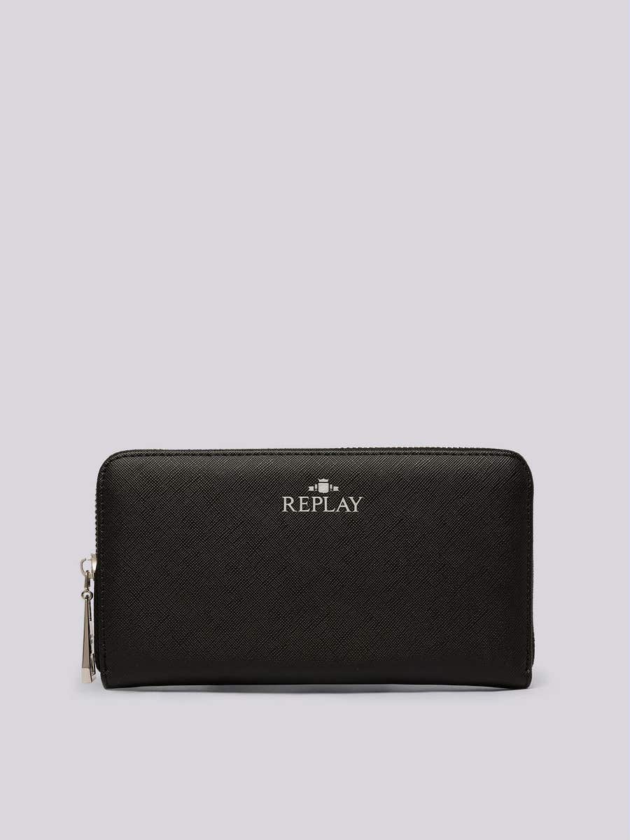REPLAY WALLET WITH SAFFIANO EFFECT