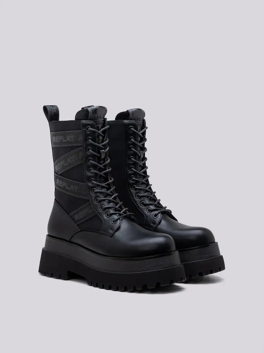 REPLAY DÁMSKÉ COMBAT BOOTS - GWL72 .000.C0014S