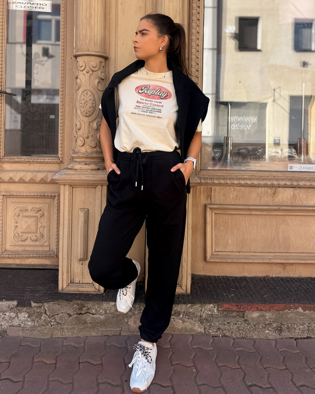DAMEN-JOGGINGHOSE REPLAY MIT RIPPENBÜNDCHEN – W8157C .000.23808