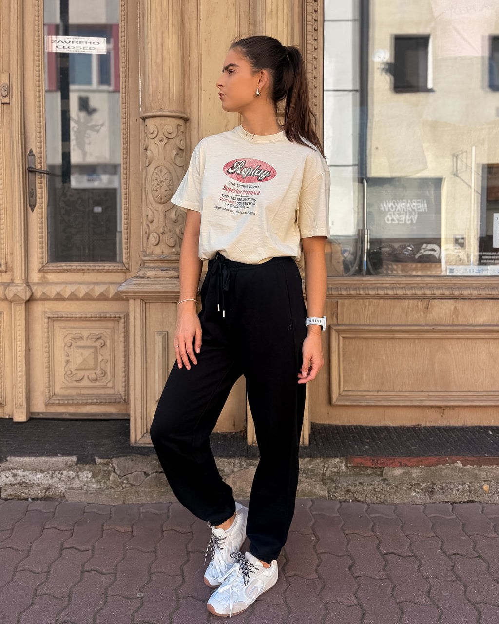 DAMEN-JOGGINGHOSE REPLAY MIT RIPPENBÜNDCHEN – W8157C .000.23808